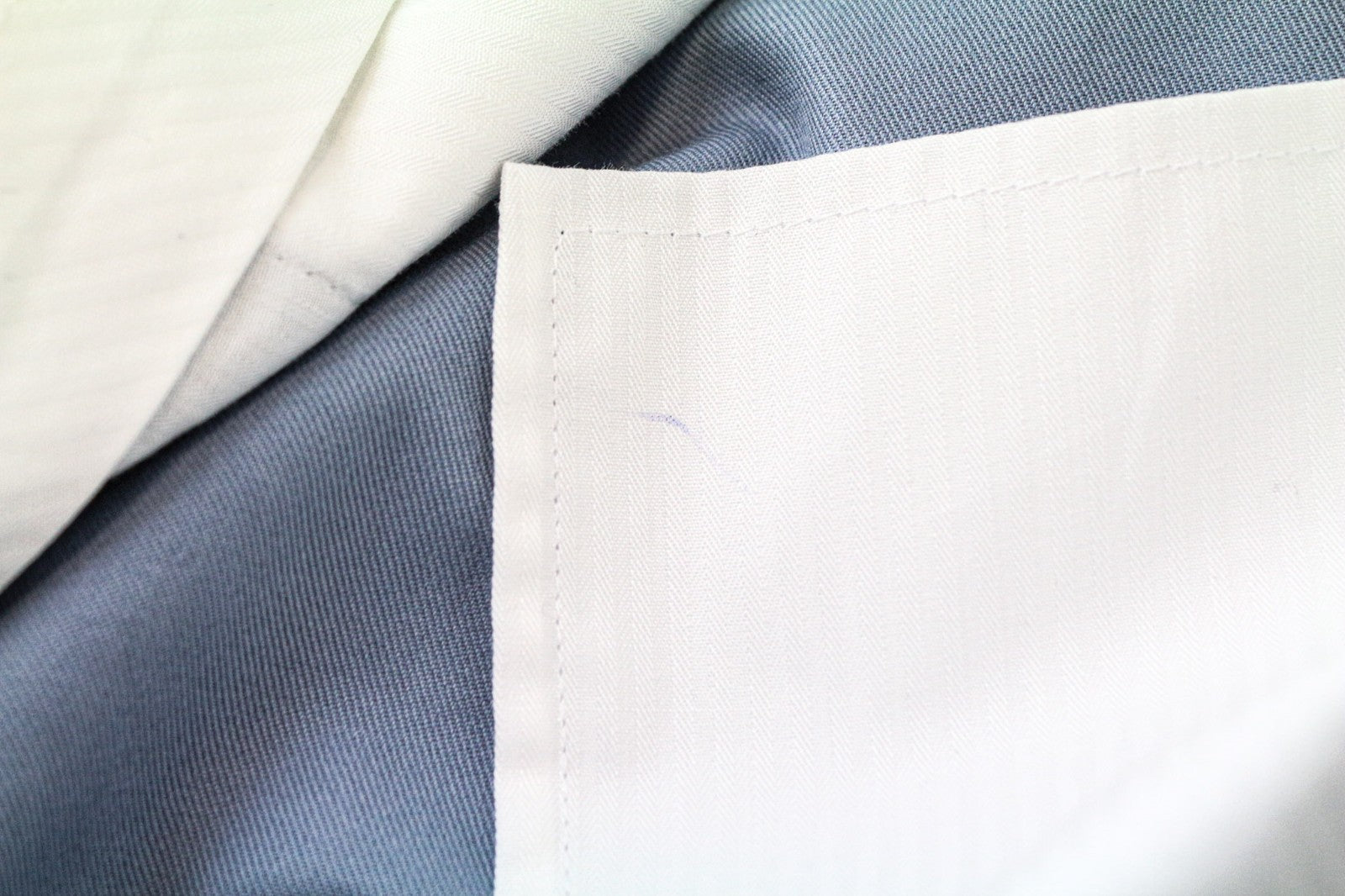 SUITSUPPLY La Spalla Men Suit UK40S Egyptian Cotton Blue Slim 2Pc Double-Breast