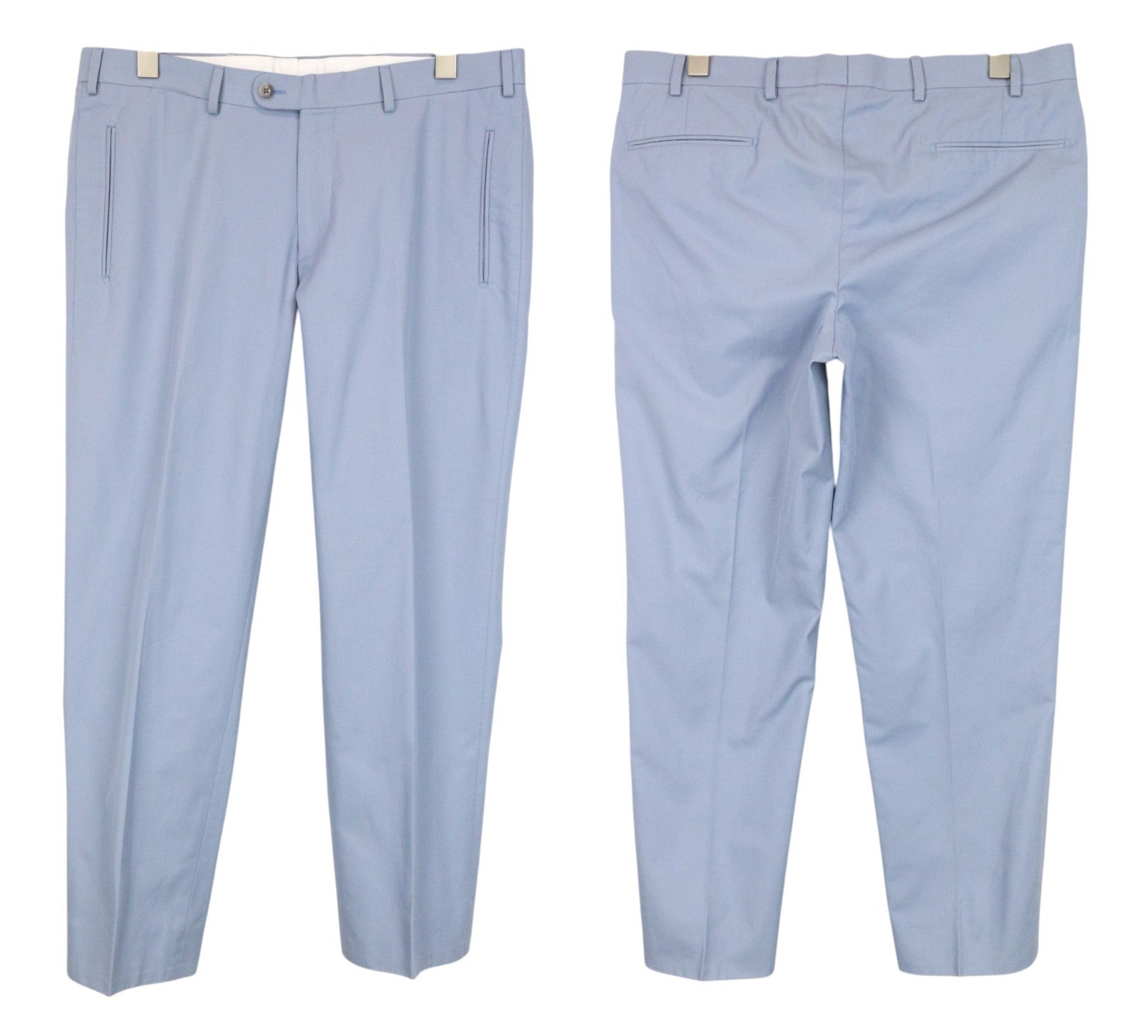 SUITSUPPLY La Spalla Men Suit UK40S Egyptian Cotton Blue Slim 2Pc Double-Breast