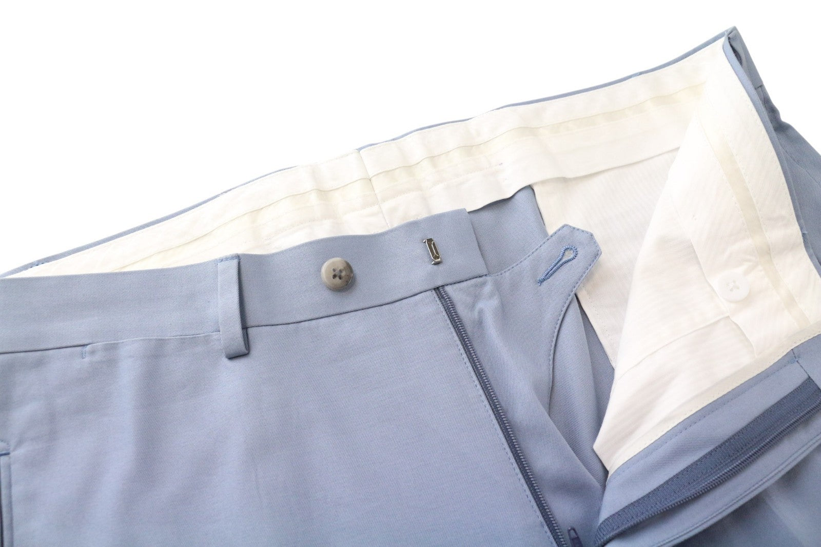 SUITSUPPLY La Spalla Men Suit UK40S Egyptian Cotton Blue Slim 2Pc Double-Breast