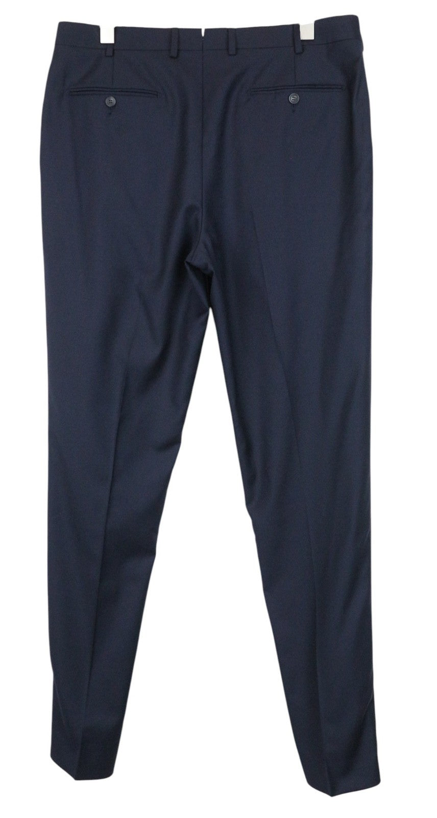 SUITSUPPLY Ferrara Men Suit UK44L Navy Blue Slim 2-Piece Pure Wool Flat-Front