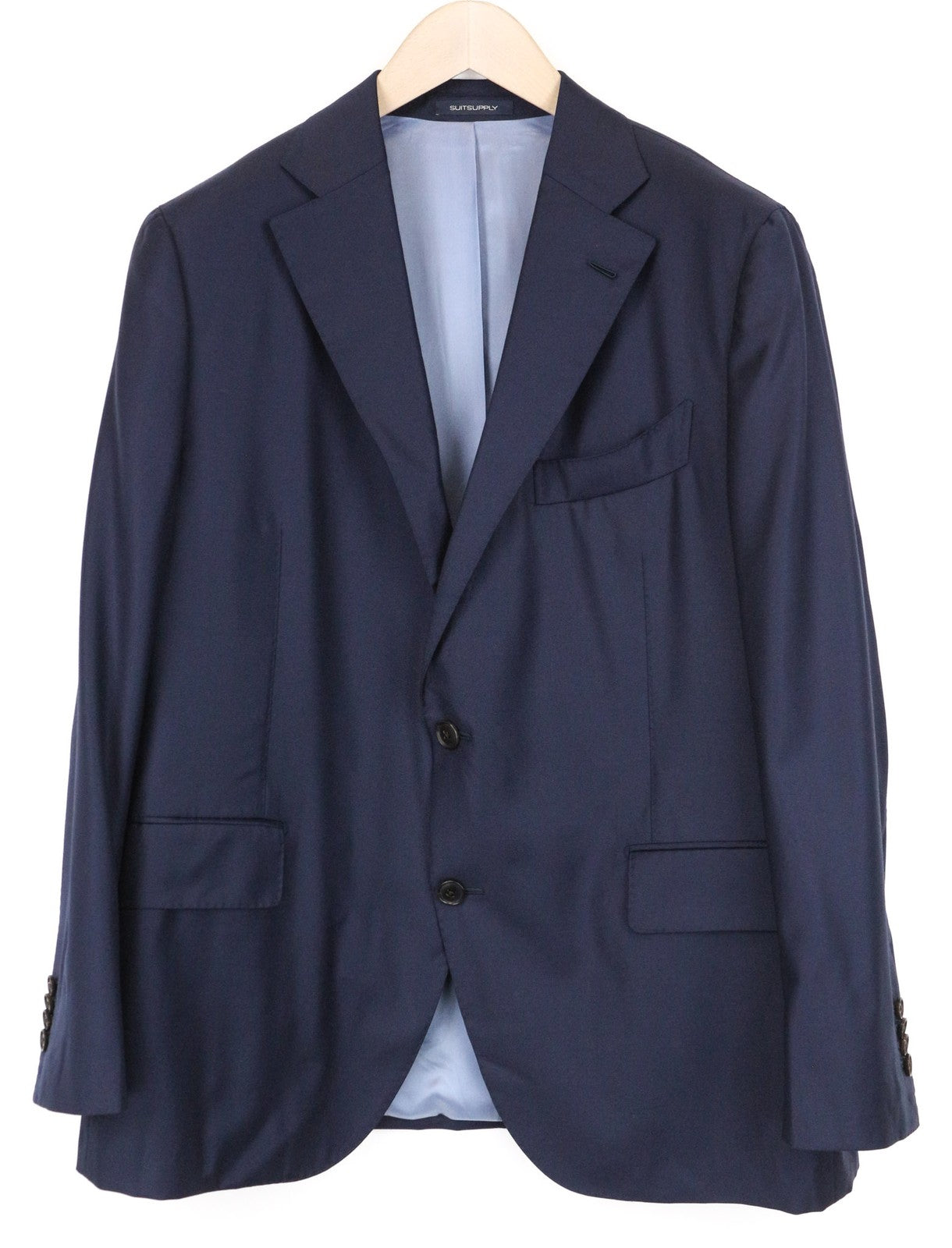 SUITSUPPLY La Spalla Men Blazer UK44S Navy Classic Formal Lined Slim Pure Wool