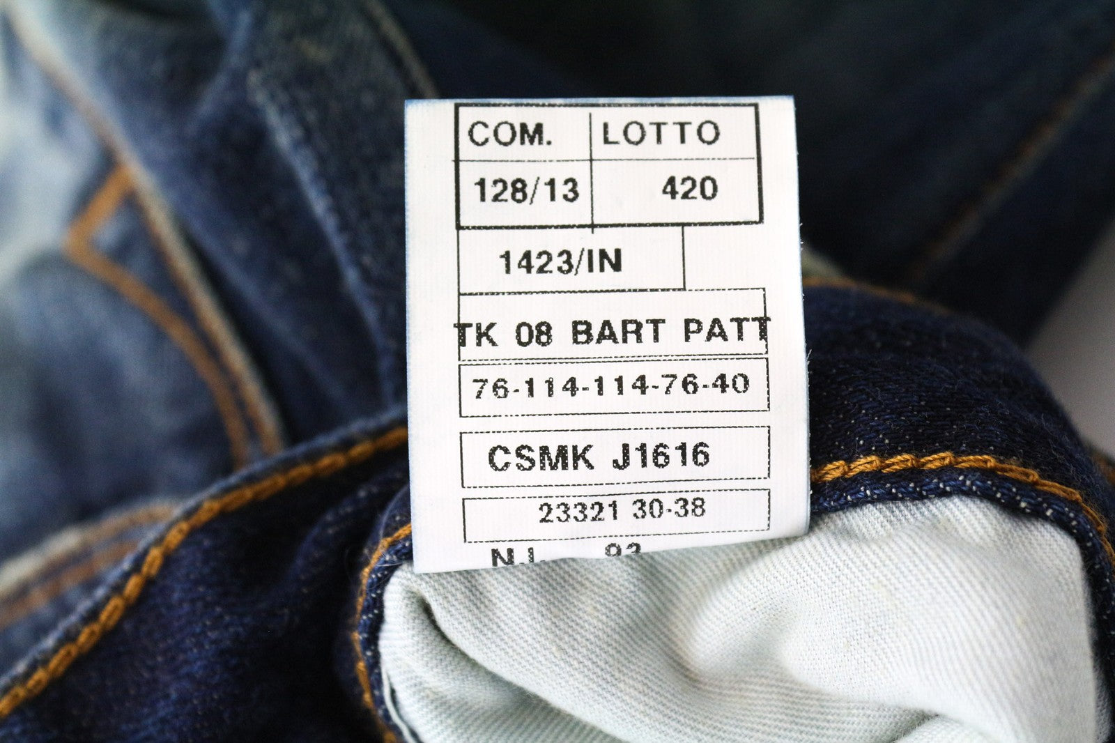 TAKESHY KUROSAWA TK08 Bart Patt Men Jeans W32 Blue Distress Skinny Non-Stretch