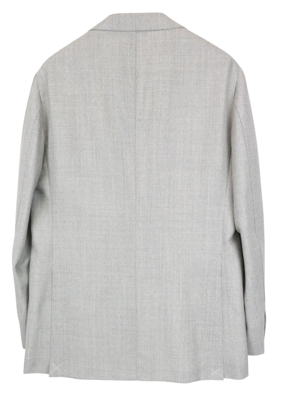 SUITSUPPLY Havana Jetted Men Suit UK44R Grey Melange Slim 2-Piece Pure Wool