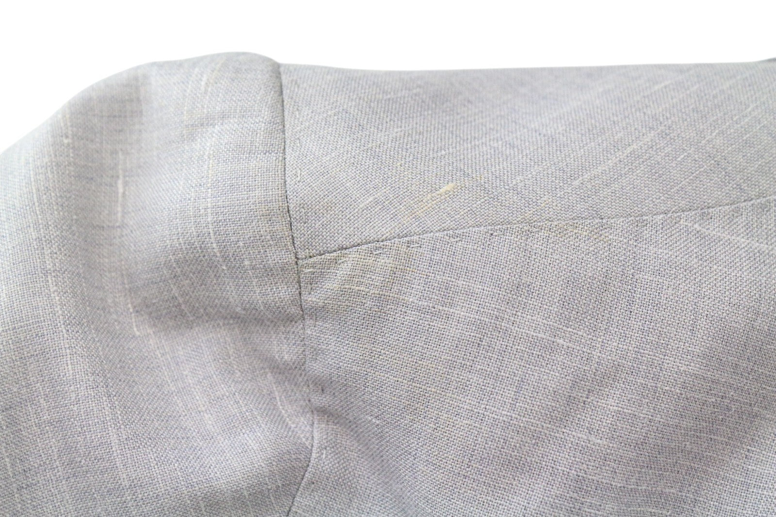 SUITSUPPLY Havana Jetted Men Suit UK46R Grey Slim 2Piece Wool Silk Linen