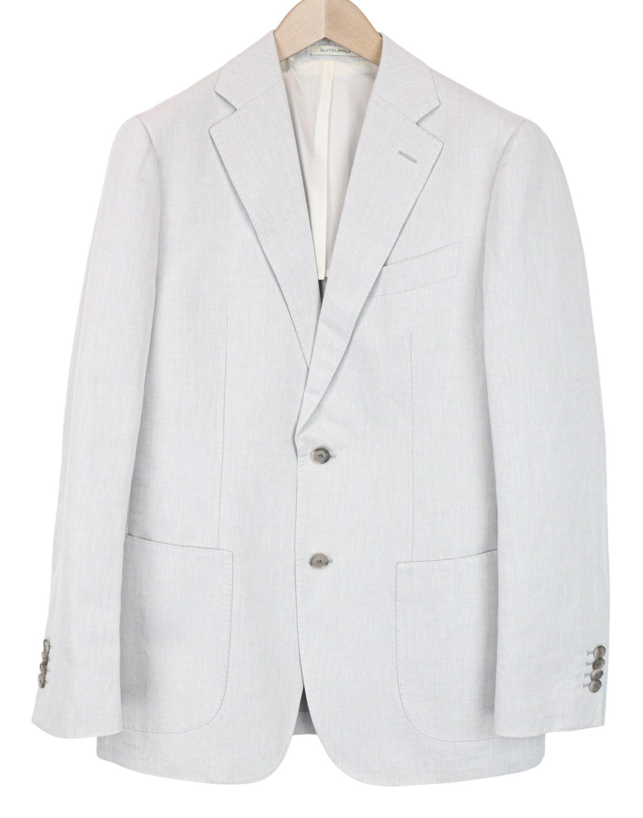 SUITSUPPLY Havana Patch Men Suit UK38R Slim 2-Piece Linen Cotton Half-Lined