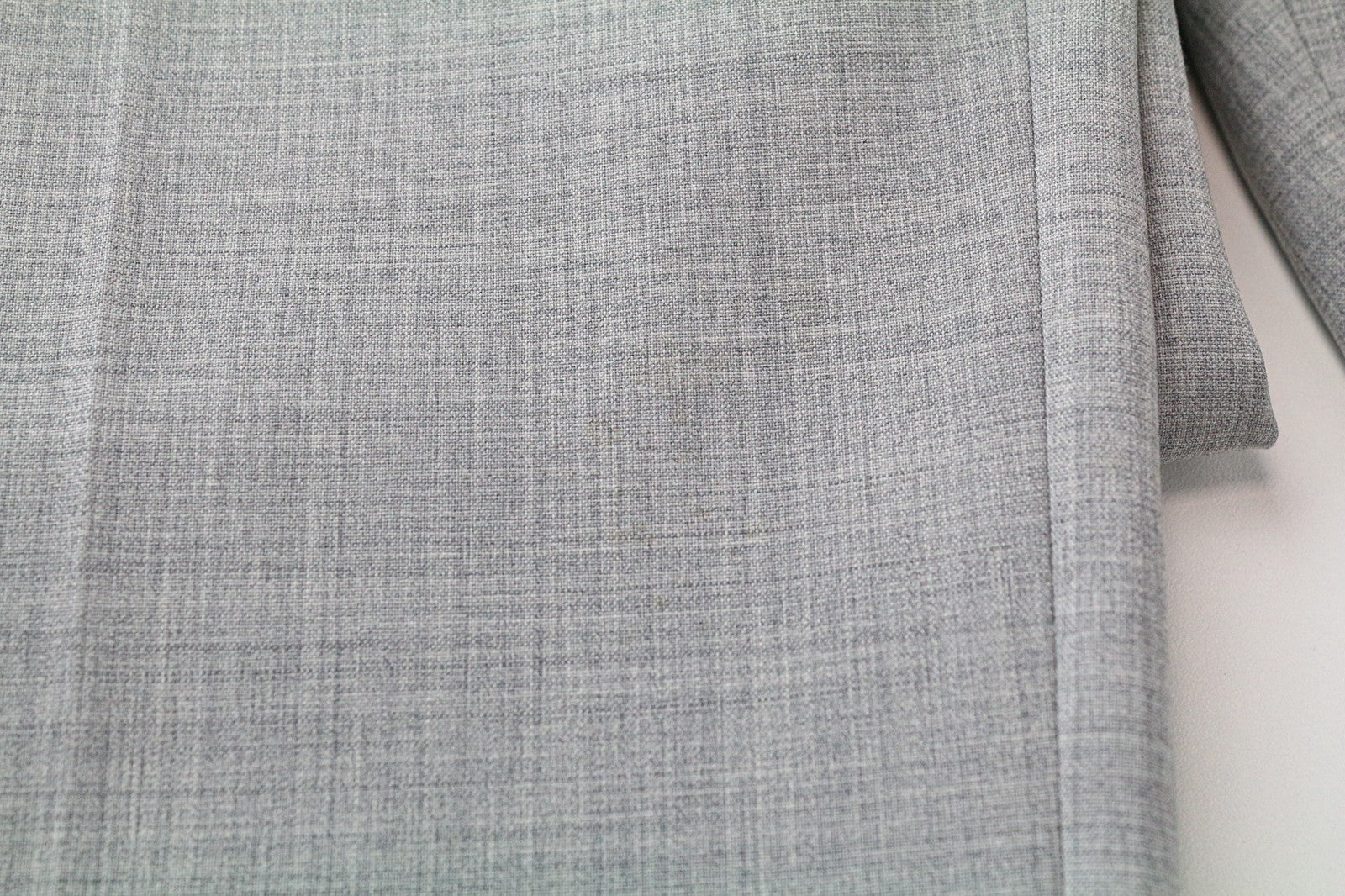 SUITSUPPLY Soho Turn Up Men Trousers UK44R Grey Melange Slim Wool Flat-Front