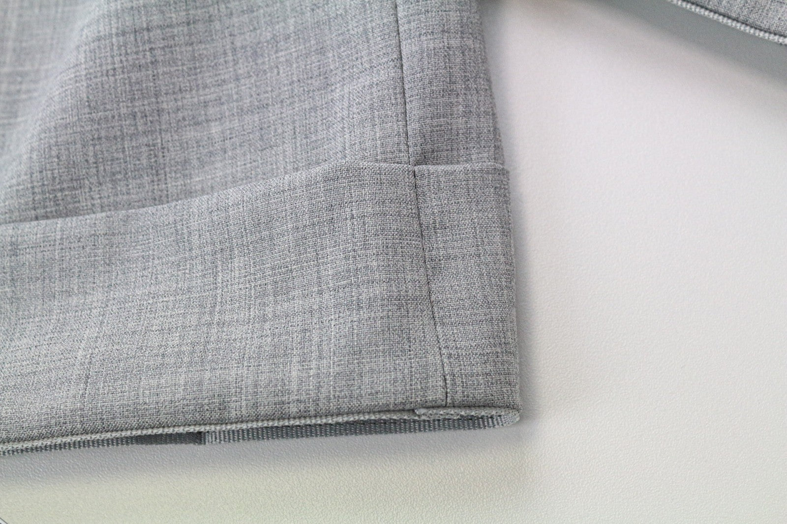 SUITSUPPLY Soho Turn Up Men Trousers UK44R Grey Melange Slim Wool Flat-Front