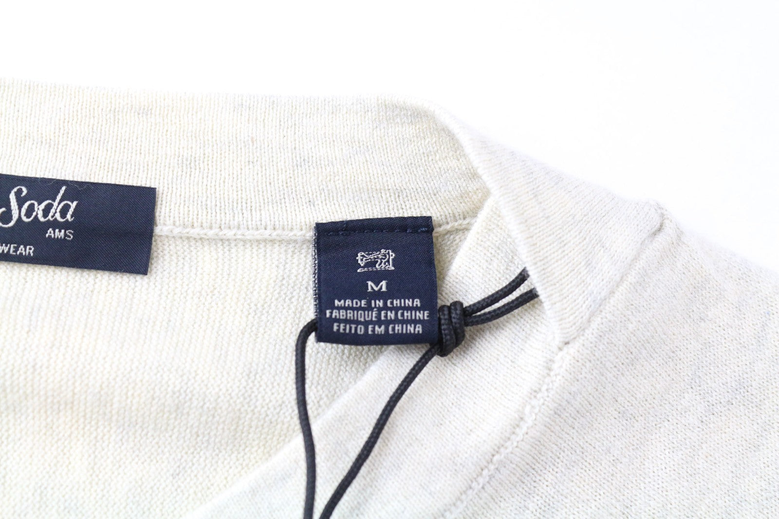 SCOTCH & SODA Men Sweatshirt M Blue Cotton Cashmere Striped Pullover