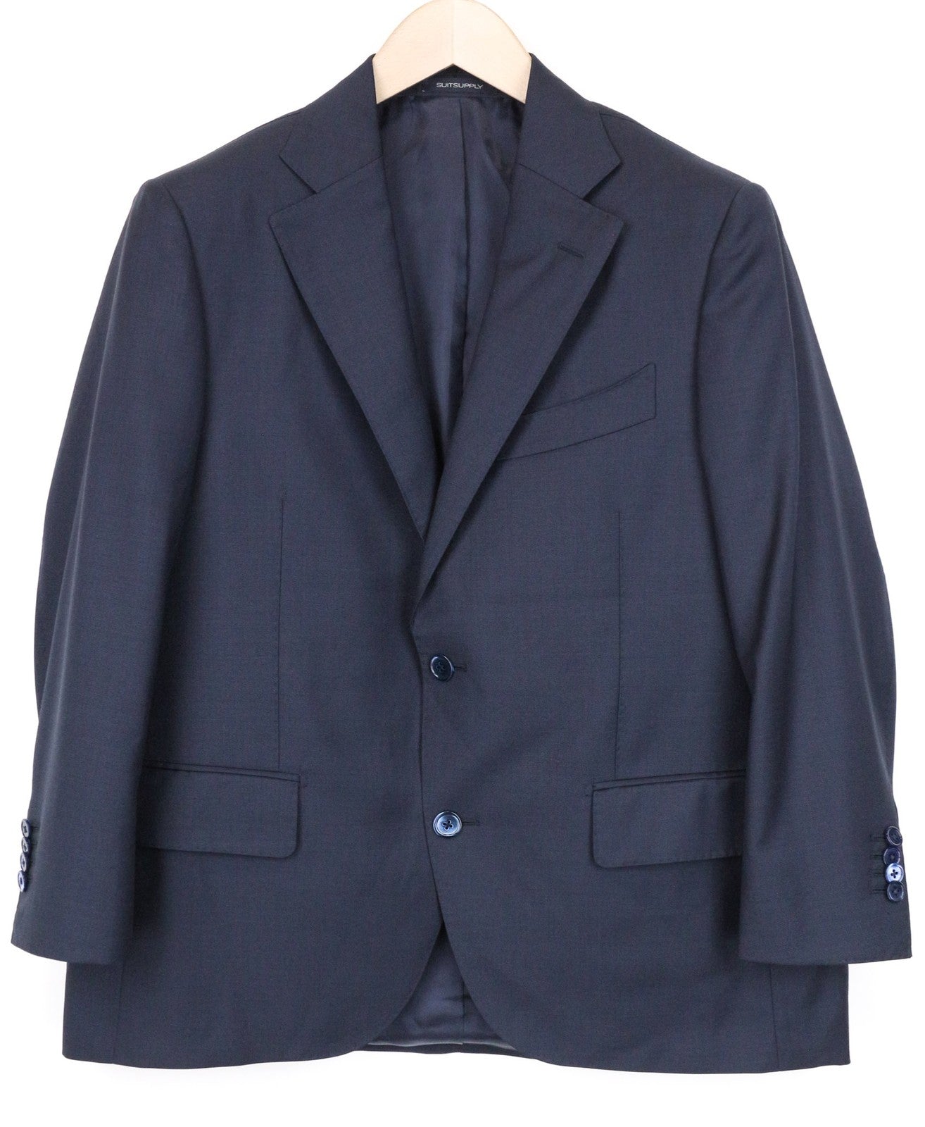 SUITSUPPLY La Spalla Men Blazer UK42S Navy Blue Pure Wool Classic Lined