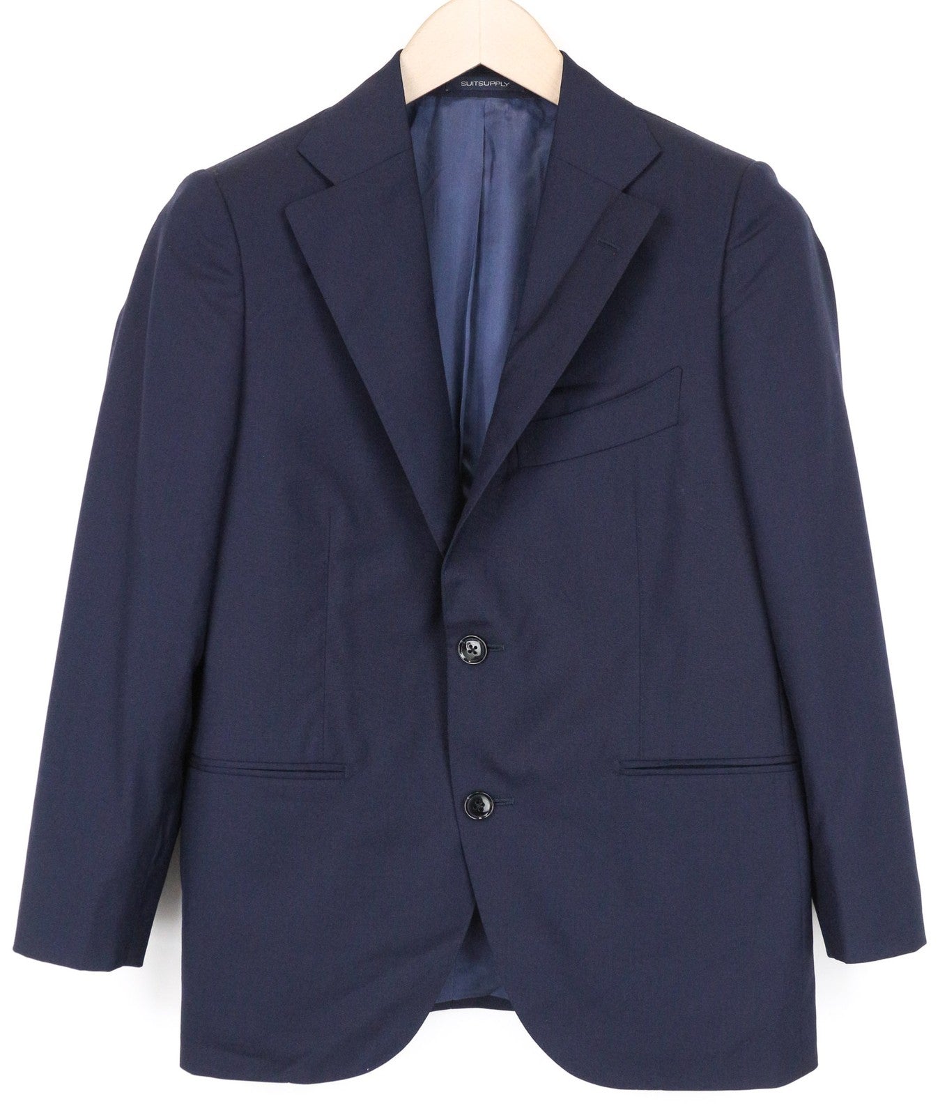 SUITSUPPLY La Spalla Men Blazer UK36S Blue Pure Wool Classic Notch Lapel