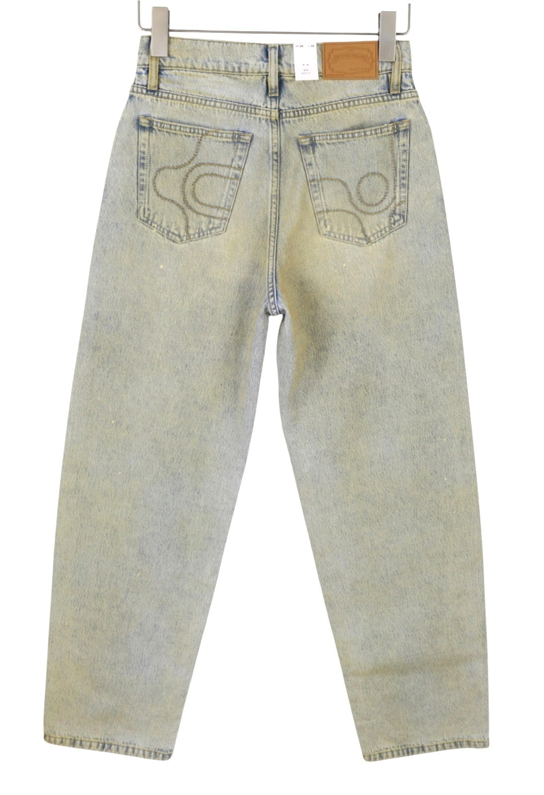 EYTYS Benz Bronze Baggy Fit Women's Jeans W26/L32 Blue Faded Aged Paint RRP370