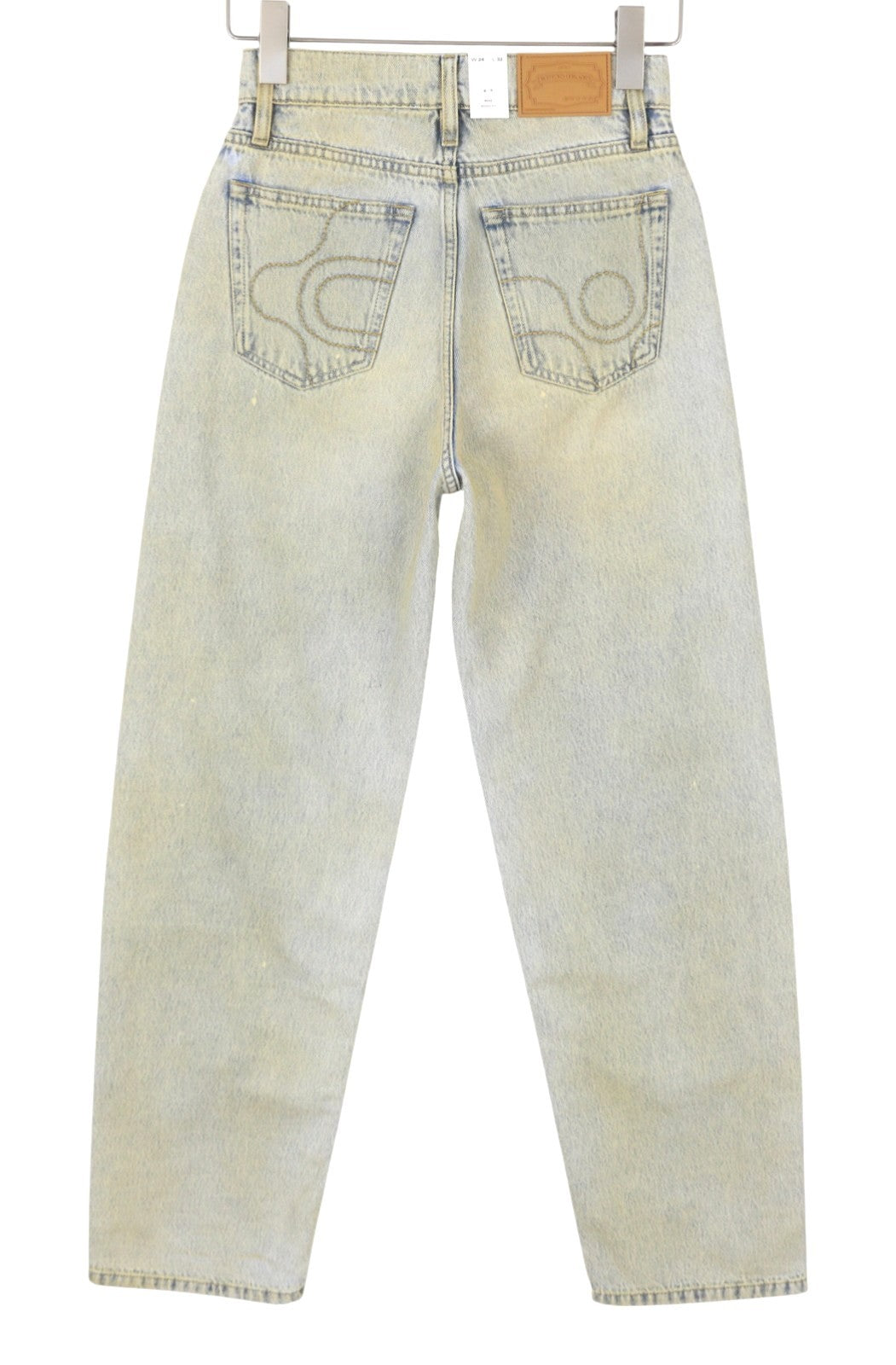 EYTYS Benz Bronze Baggy Fit Women's Jeans W24/L32 Blue Faded Aged Paint RRP370