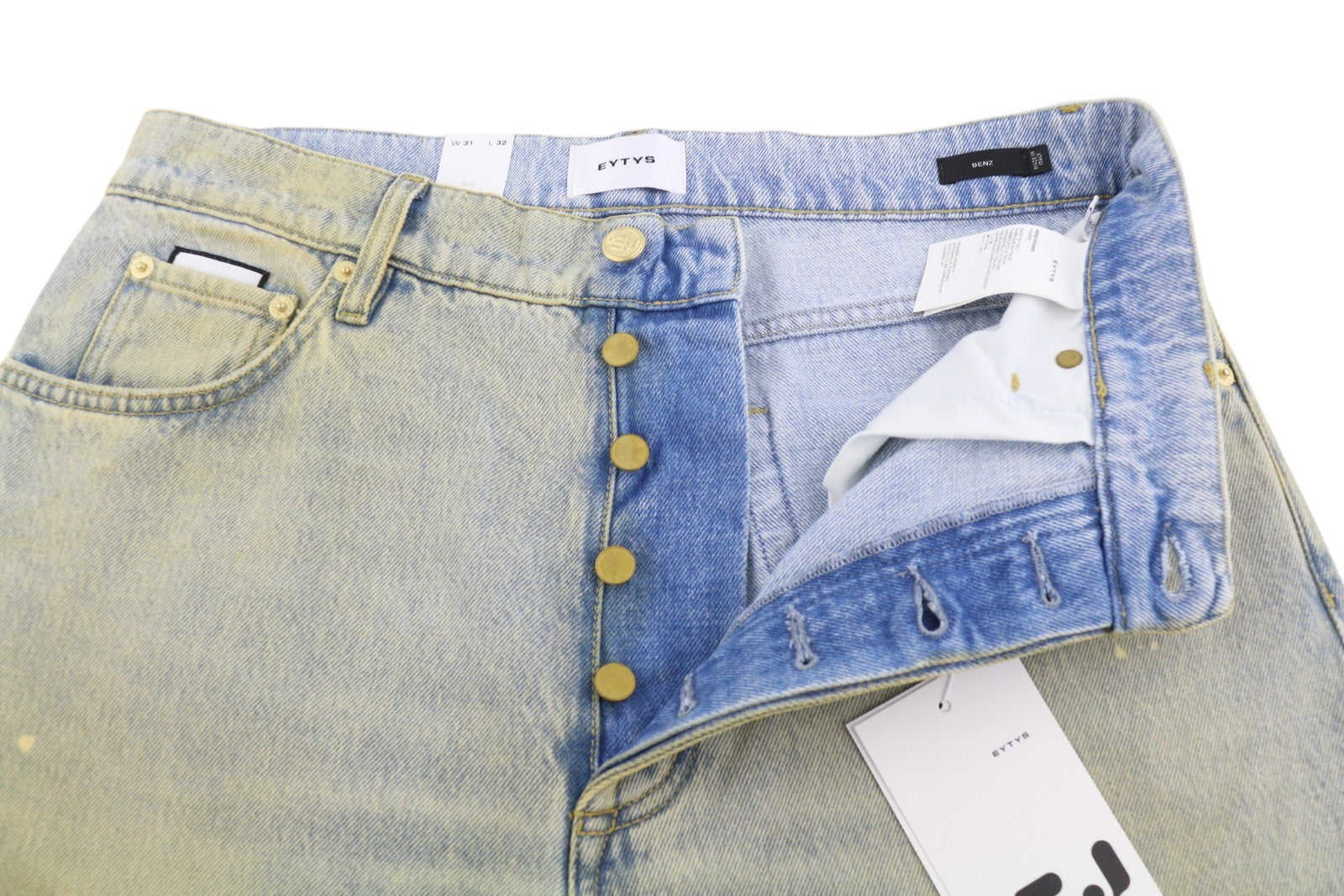 EYTYS Benz Bronze Baggy Fit Men's Jeans W31/L32 Blue Faded Aged Unisex RRP370
