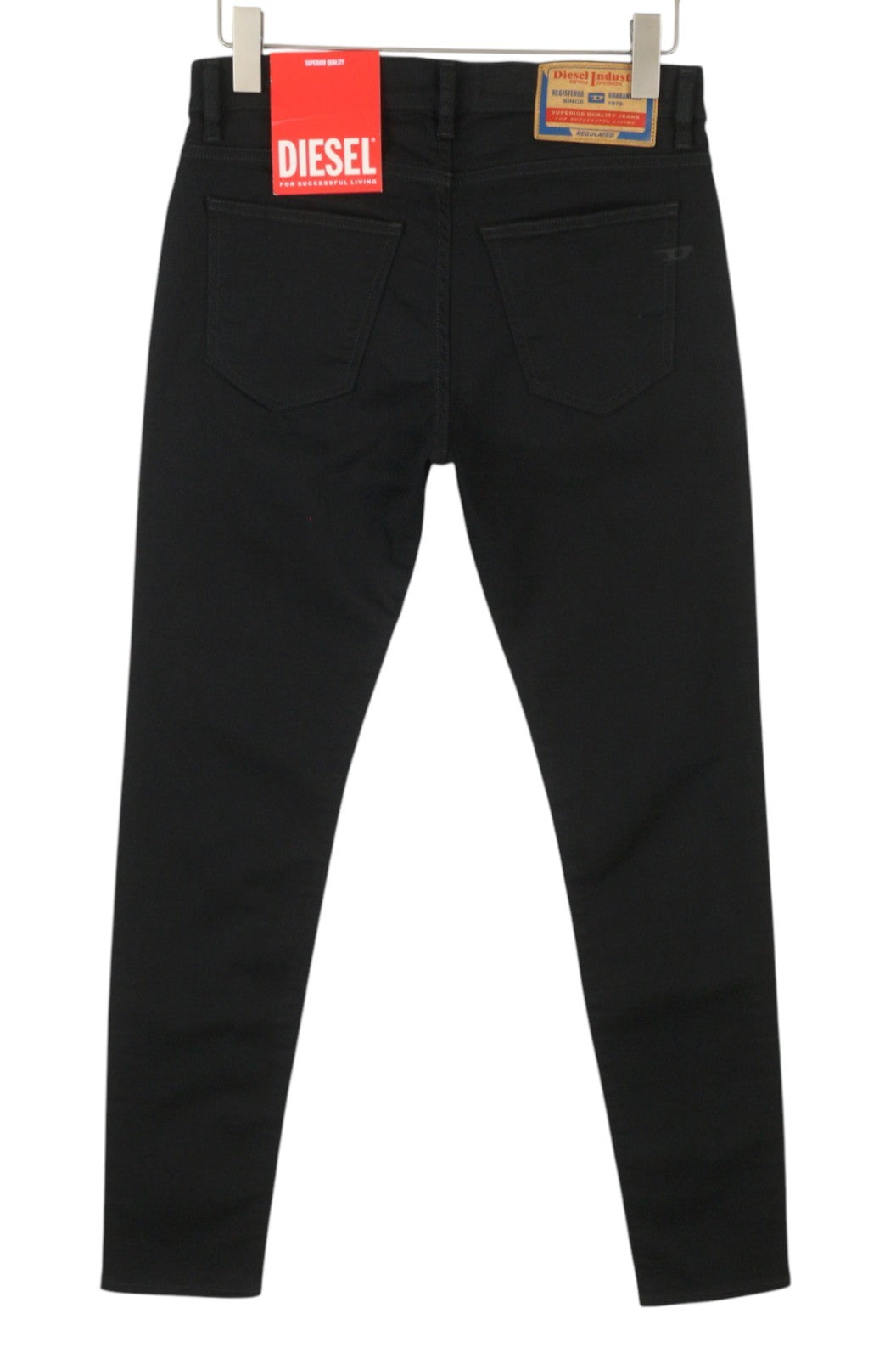 DIESEL 2019 D-Strukt 069YP Men's Jeans W29/L34 Black Mid Waist Slim Fit Zip Fly
