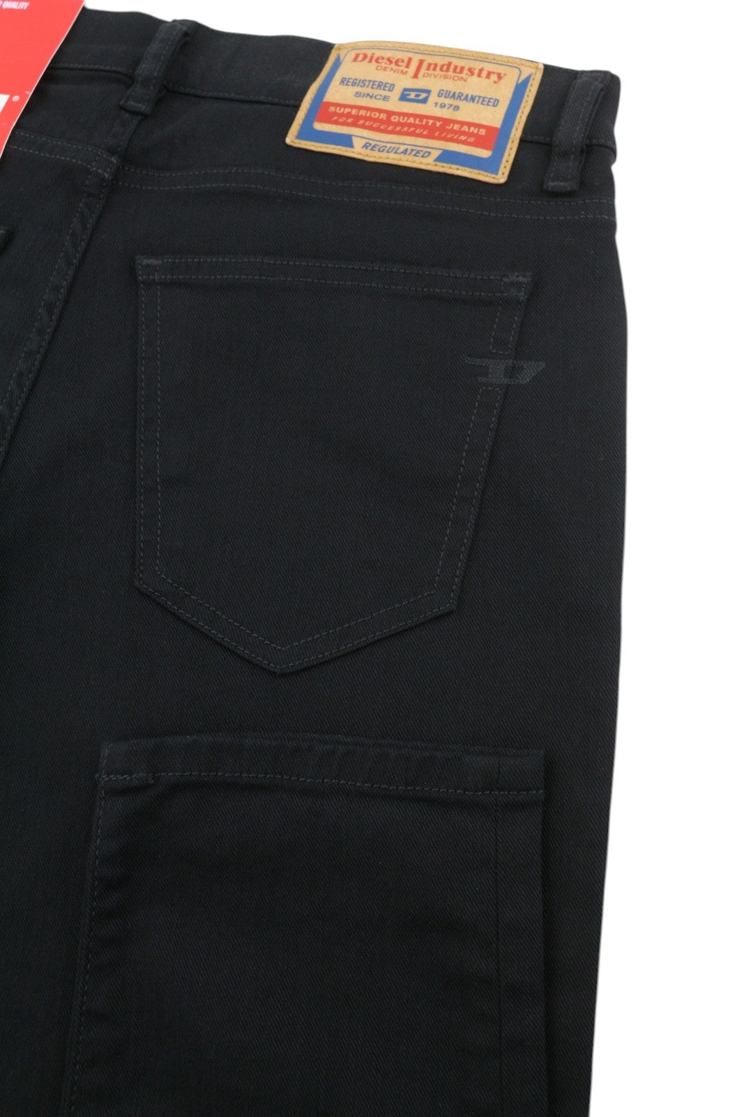DIESEL 2019 D-Strukt 069YP Men's Jeans W30/L34 Black Mid Waist Slim Fit Zip Fly