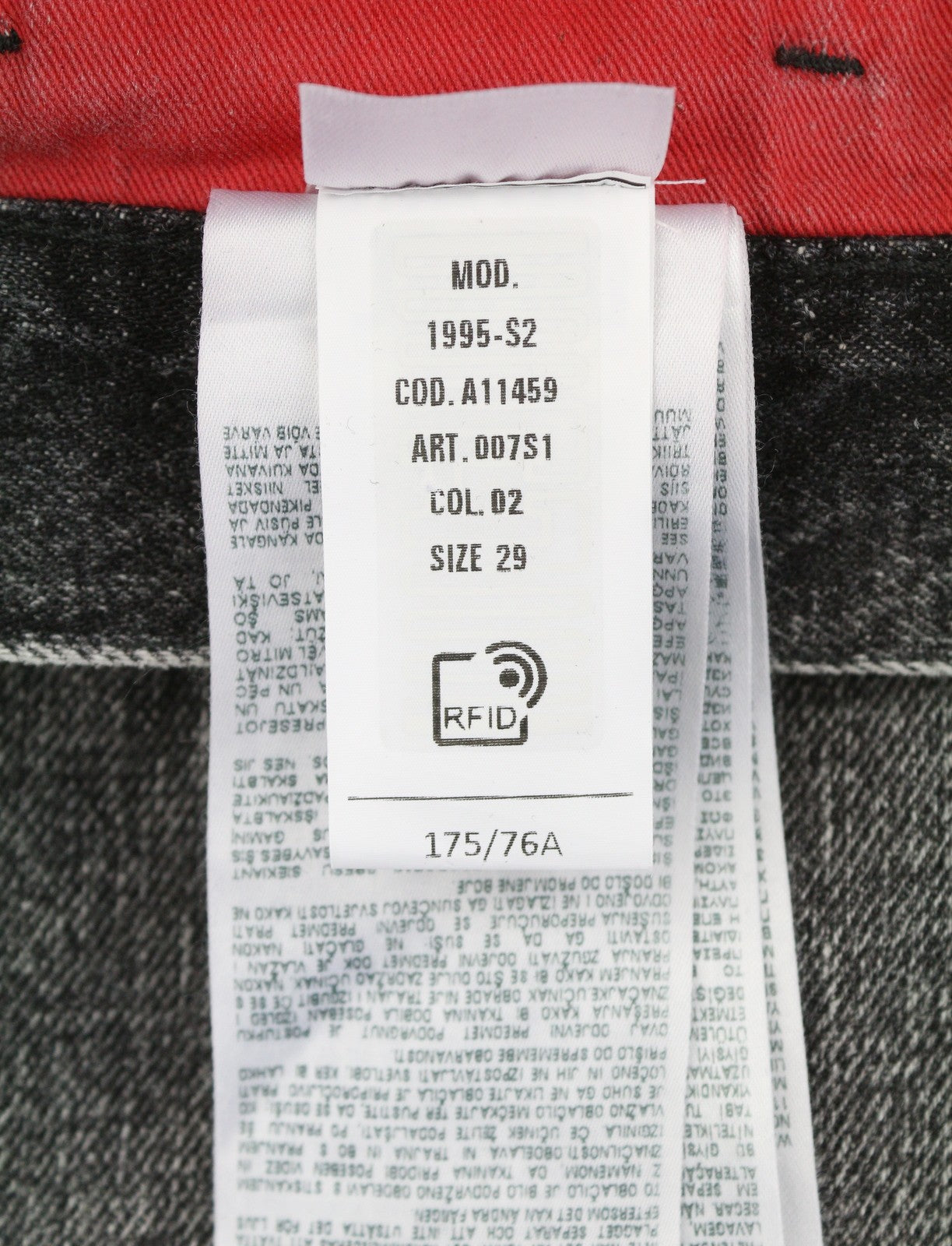 DIESEL 1995 D-Sark 007S1 Men's Jeans W29 Grey Faded Distress Slim Fit Straight
