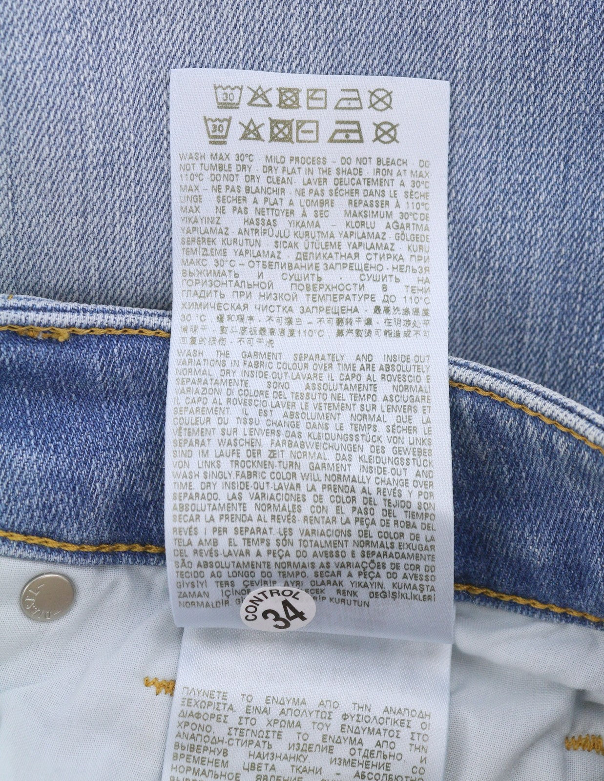DIESEL D-Yennox 09F77 Men's Jeans W29/L32 Blue Faded Regular Fit Tapered Leg