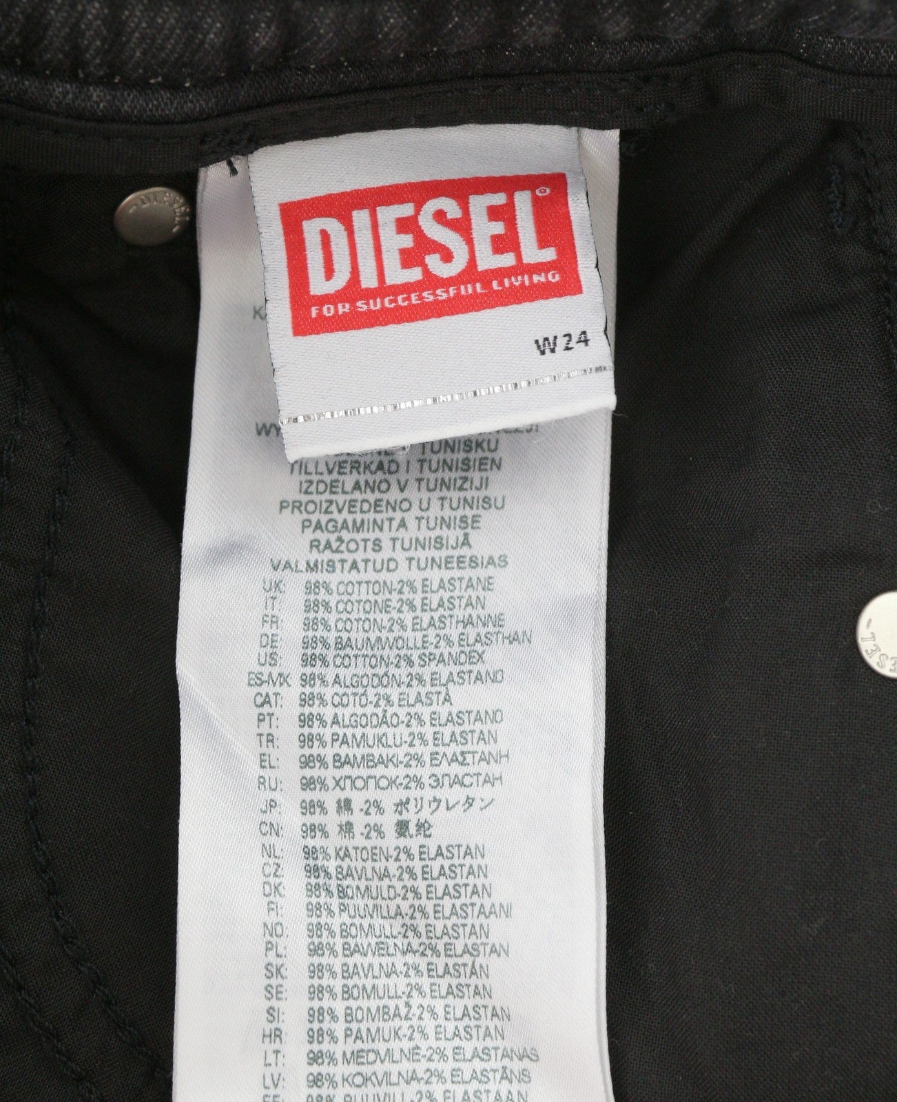 DIESEL D-Fayza Jogg 068FS Women's Jeans W24 Grey Whiskers Faded Cropped