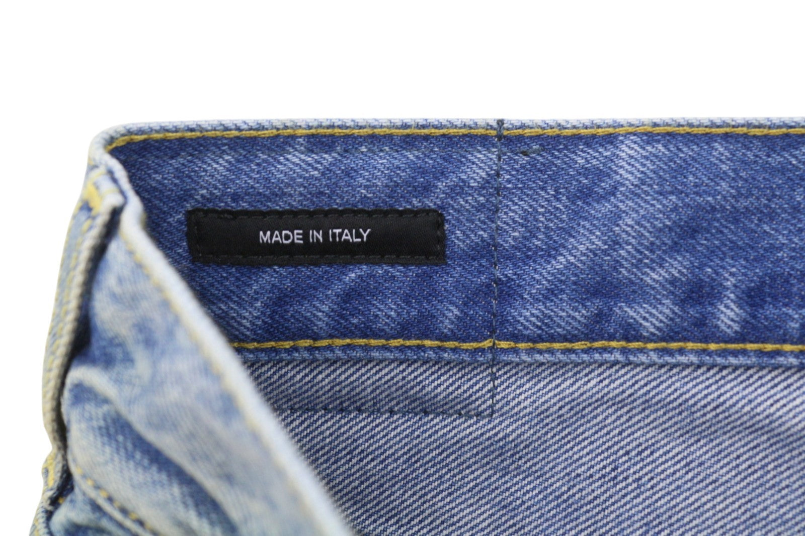 R13 Cross Over Women's Shorts 28 Bain Blue Asymmetric Button Fastening PS26