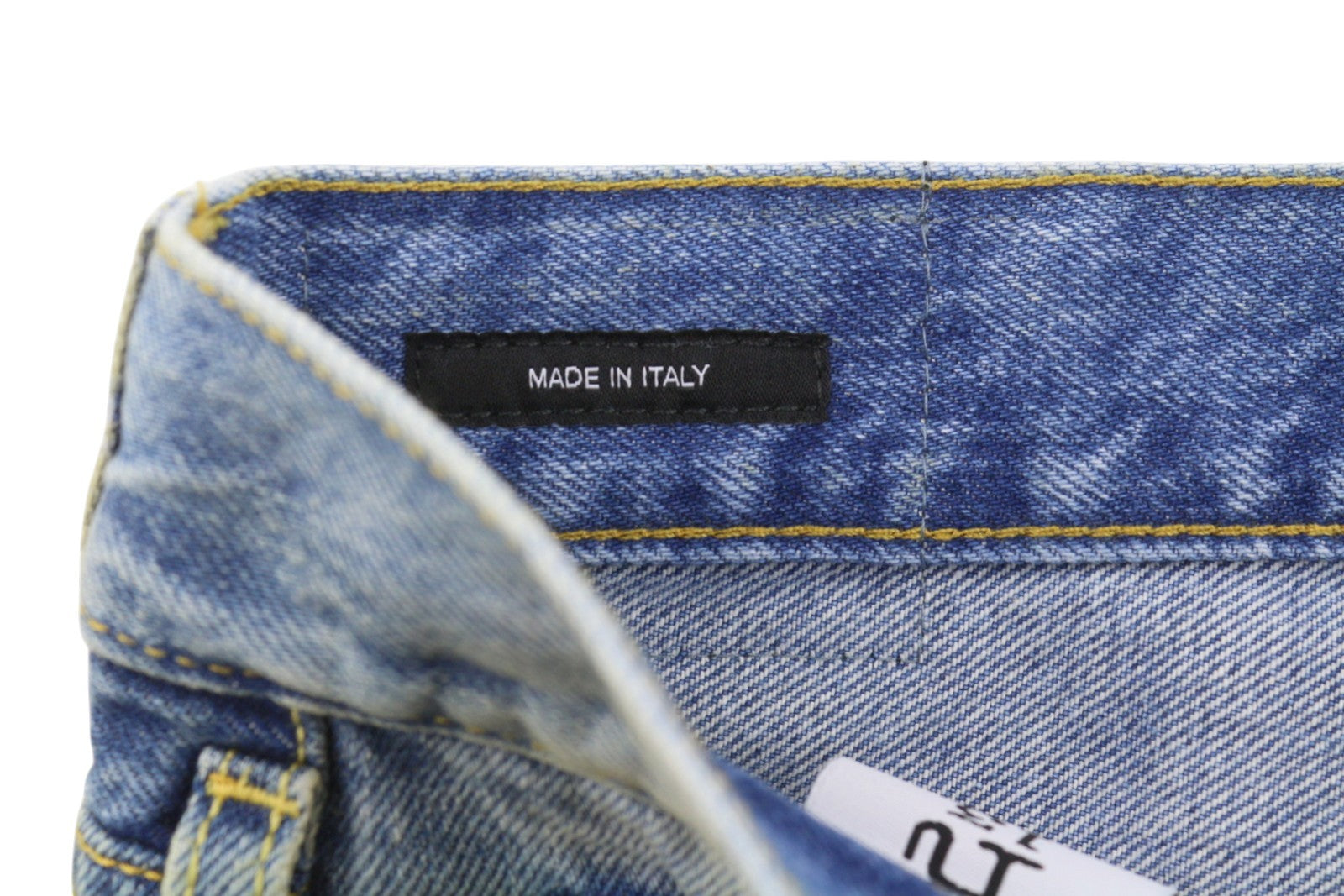R13 Cross Over Women's Shorts 27 Bain Blue Asymmetric Button Fastening Denim