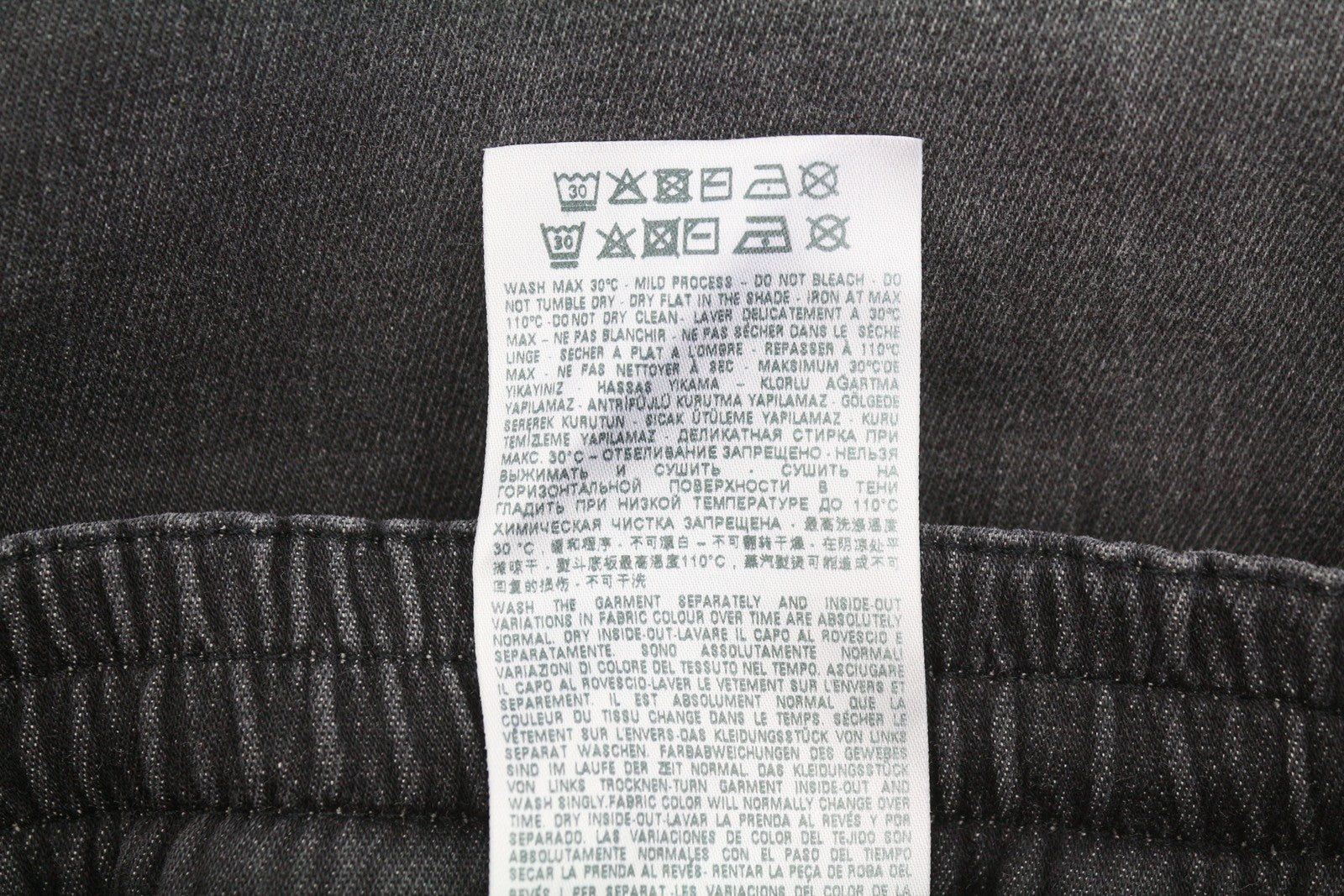 DIESEL D-Fayza Jogg 068FS Women's Jeans W24 Dark Grey Whiskers Faded Cropped