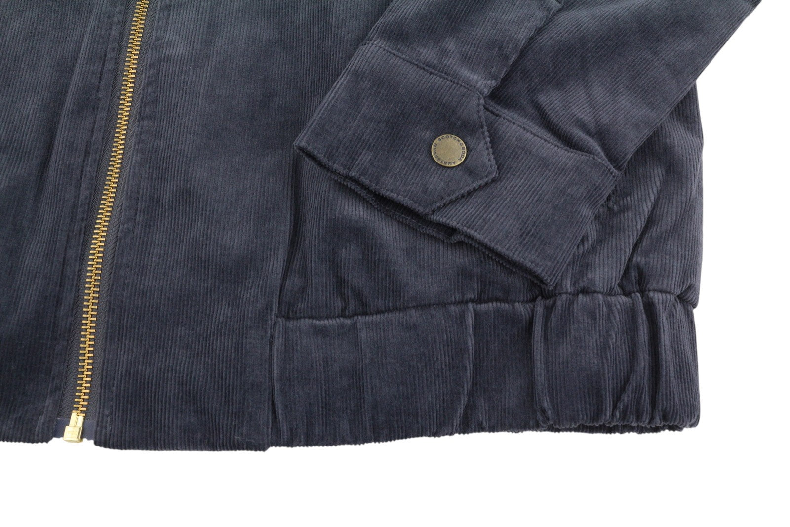 SCOTCH & SODA Men's Jacket M Dark Grey Corduroy Full Zip Spread Lightweight