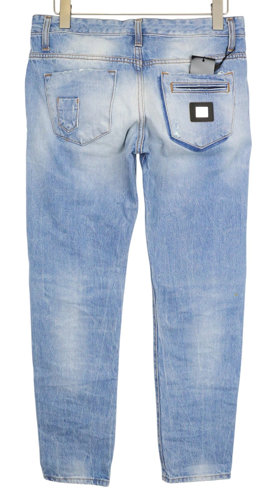 TAKESHY KUROSAWA Men Jeans W34 Slim Fit Light Blue Pure Cotton Washed