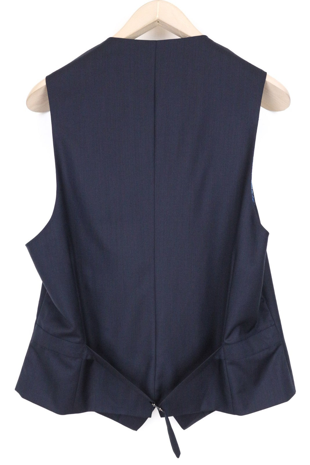 SUITSUPPLY Ferrara Men Suit UK40R Waistcoat Trousers Dark Blue Wool 2 Piece