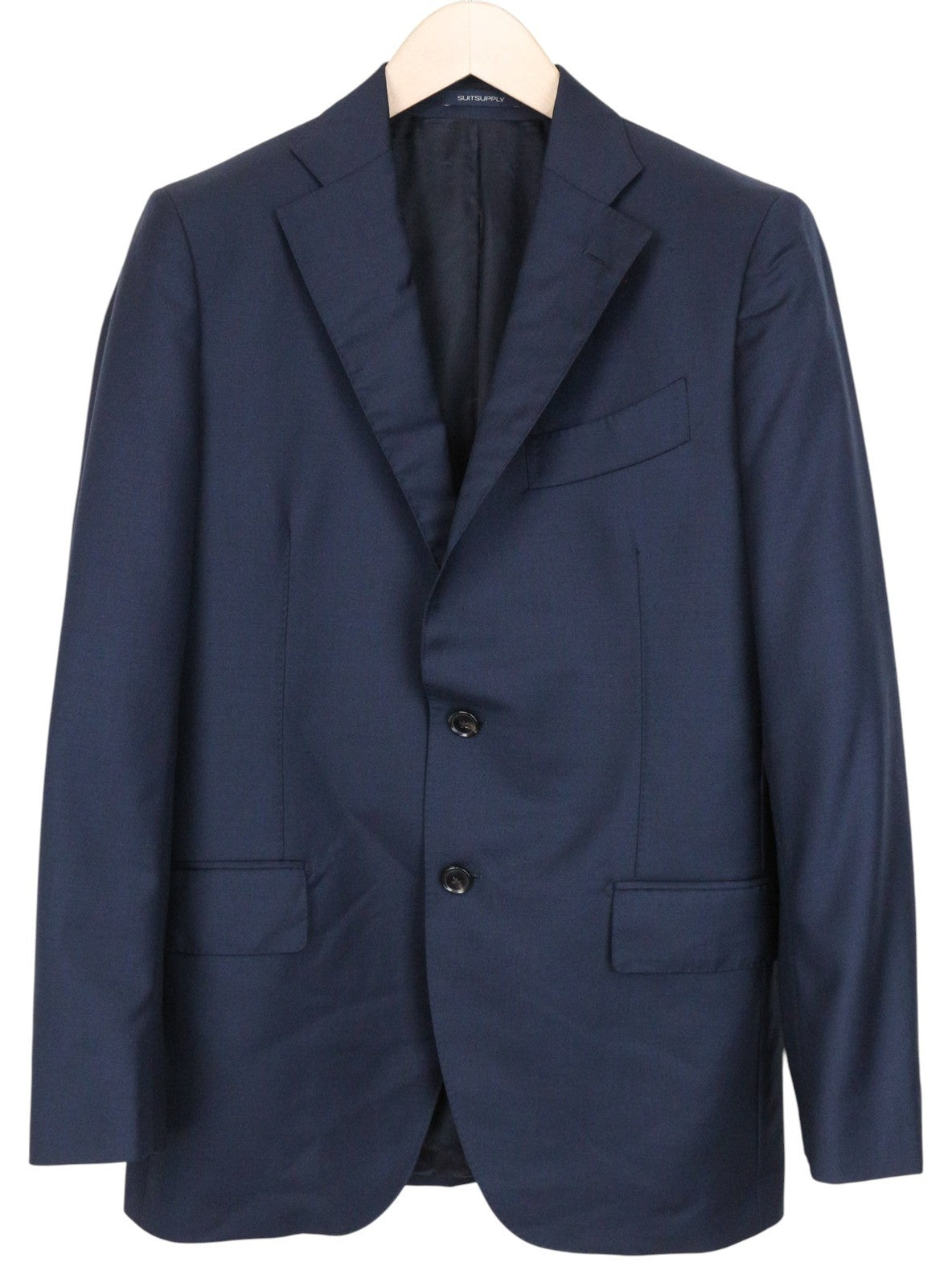SUITSUPPLY Lazio Men Suit U36R Formal Slim Navy Blue Pure Wool 110's 2 Piece