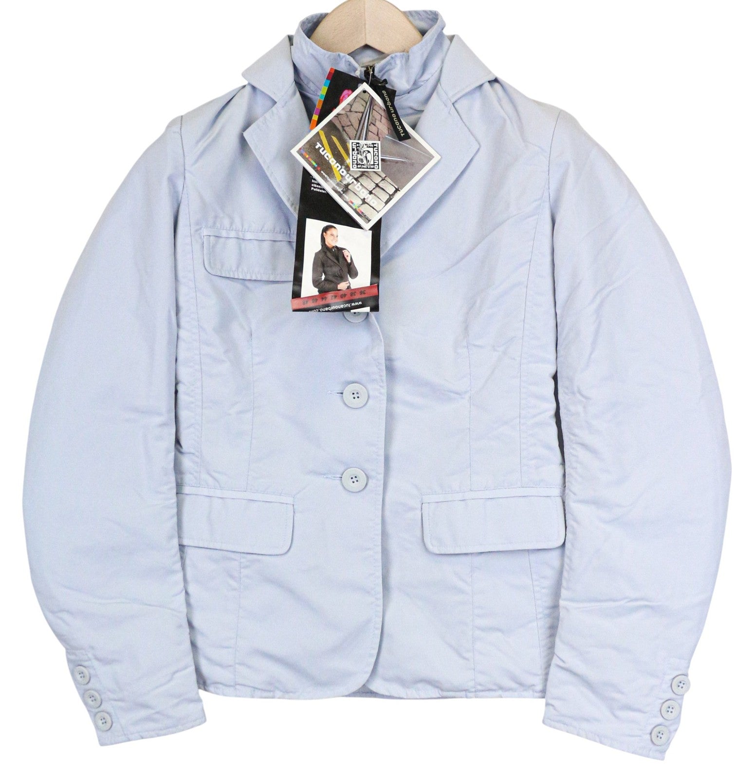 TUCANO URBANO Cottage Lady Women Jacket IT36 S Blue Grey Windproof Padded Moto