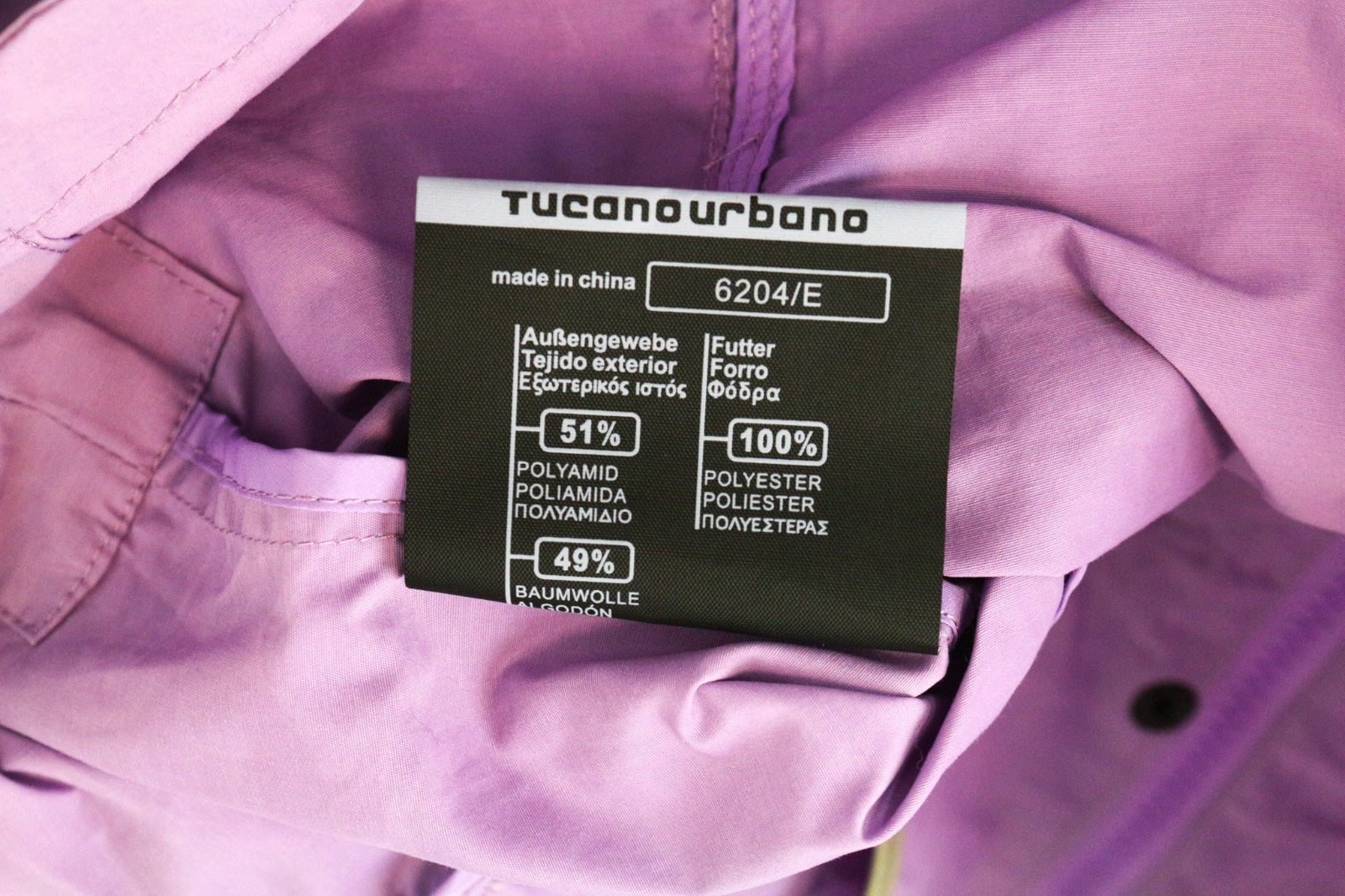 TUCANO URBANO Demetra Women Jacket IT42 L Purple Cotton Windproof Motorbike
