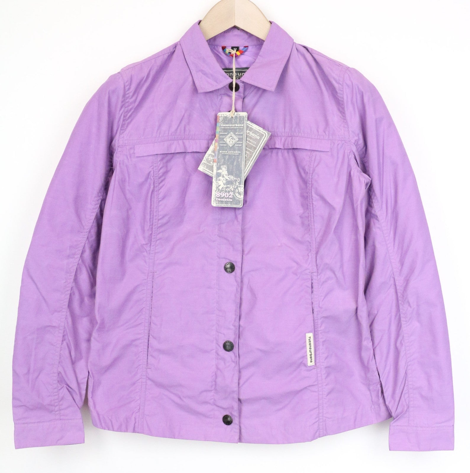 TUCANO URBANO Demetra Women Jacket IT42 L Purple Cotton Windproof Motorbike
