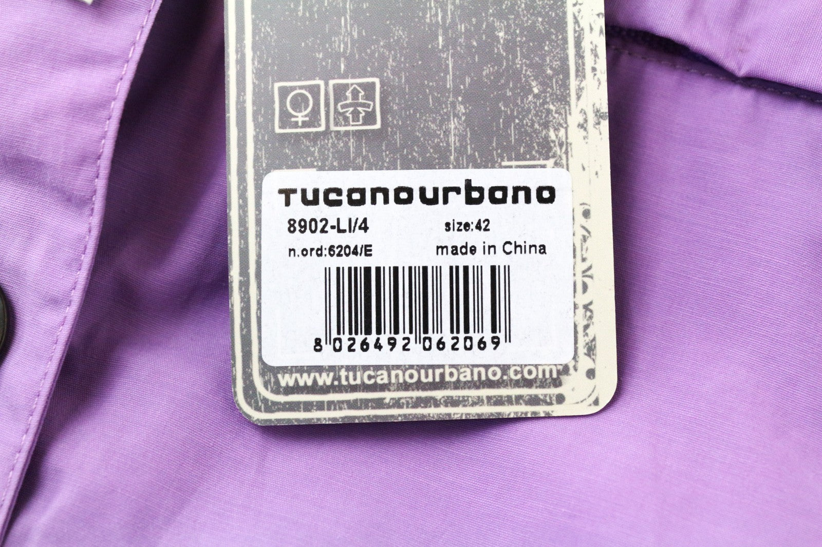 TUCANO URBANO Demetra Women Jacket IT42 L Purple Cotton Windproof Motorbike