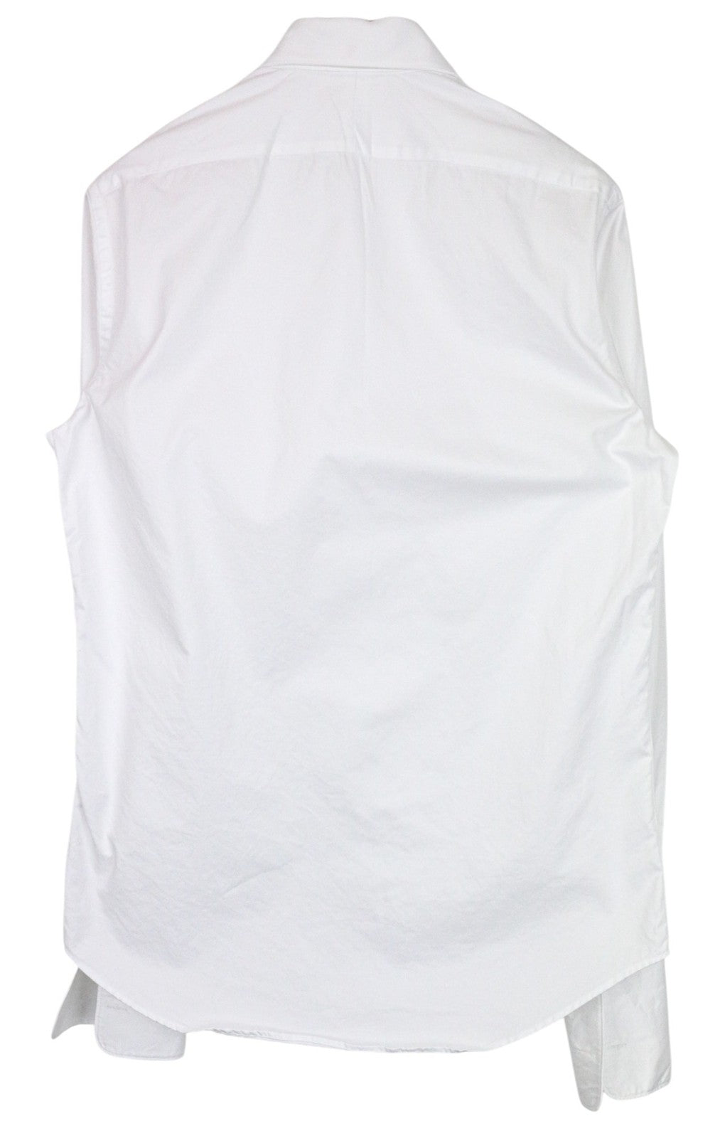 SUITSUPPLY Men Shirt 40/15 3/4 Slim White Pure Cotton Long Sleeved Button-Up