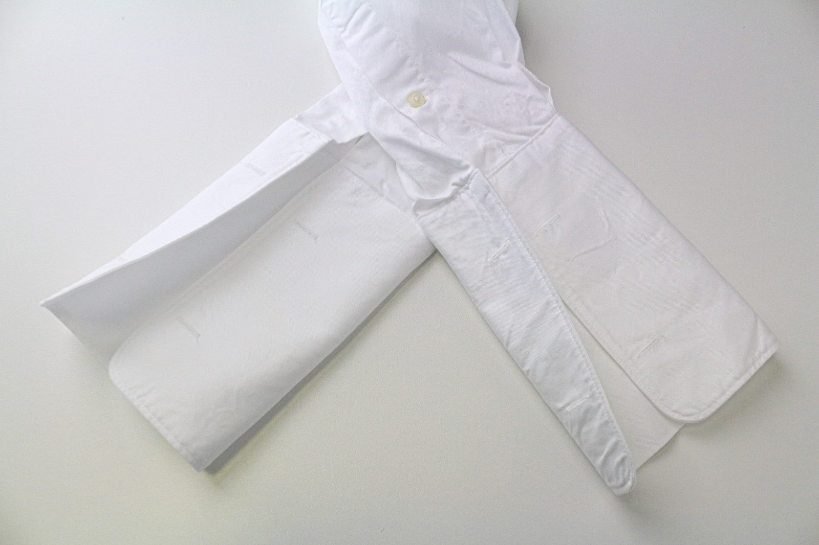 SUITSUPPLY Men Shirt 40/15 3/4 Slim White Pure Cotton Long Sleeved Button-Up