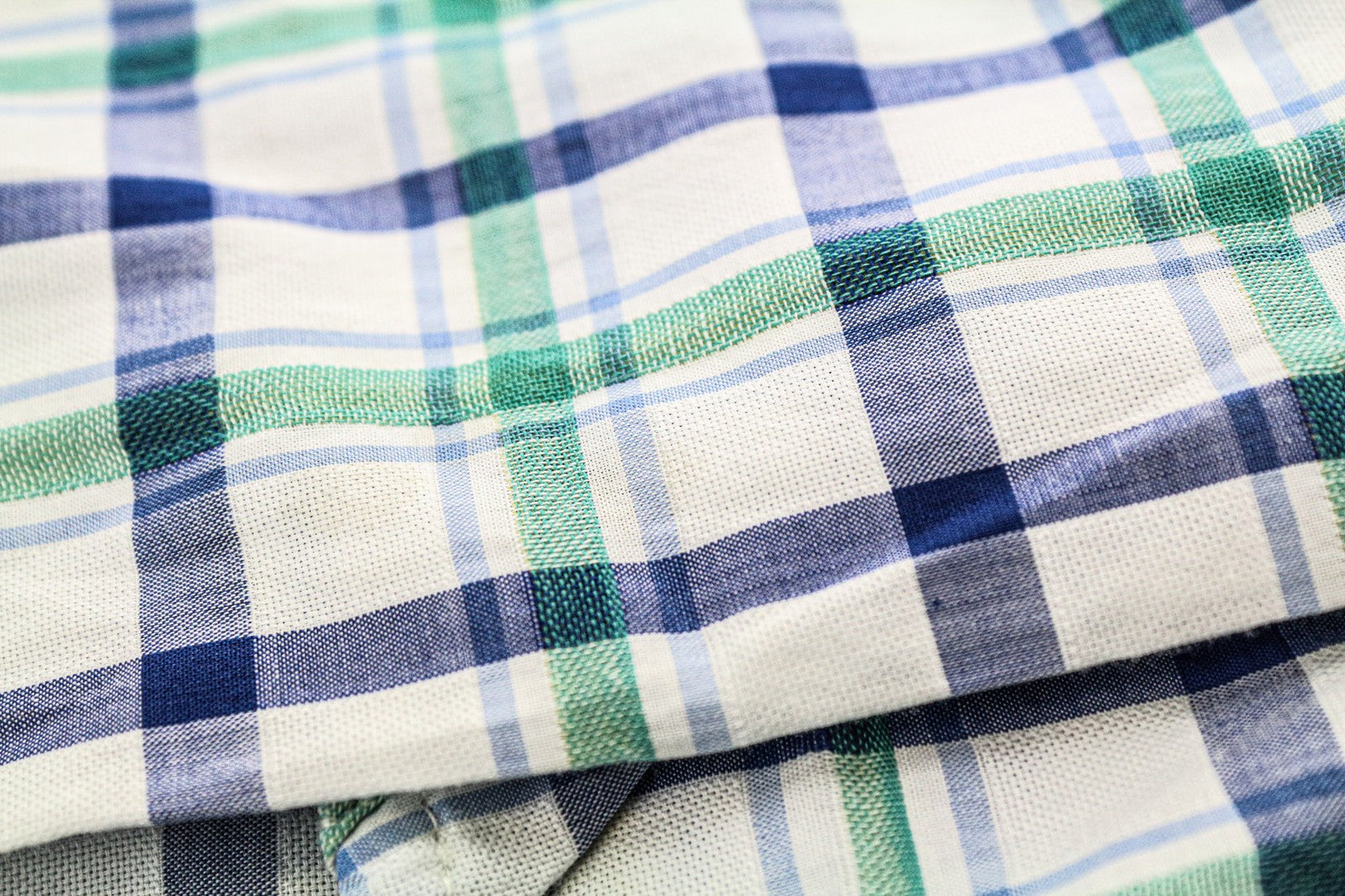 SCOTCH & SODA Ams Couture Men Shirt L Blue Green White Checked Pure Cotton