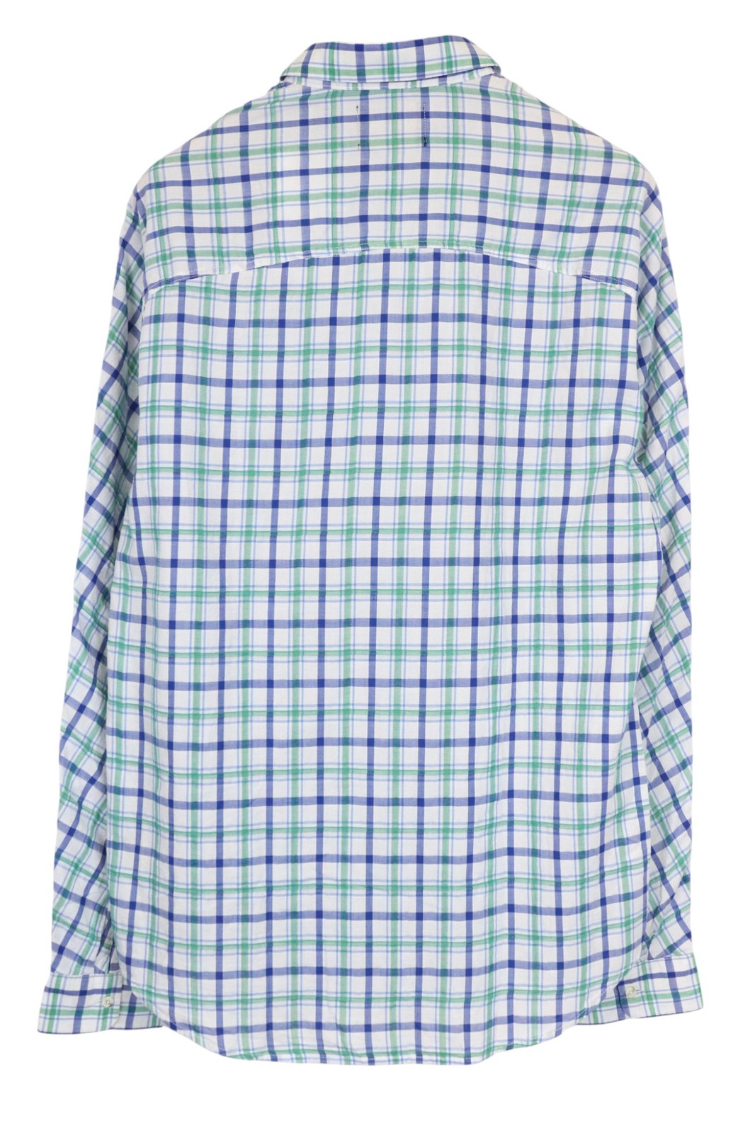 SCOTCH & SODA Ams Couture Men Shirt L Blue Green White Checked Pure Cotton