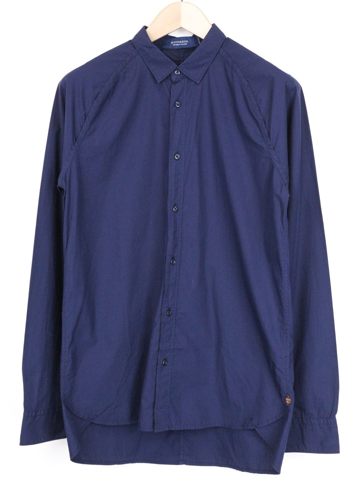 SCOTCH & SODA Ams Couture Men Shirt M Dark Blue Cotton Long Sleeve Button-Up