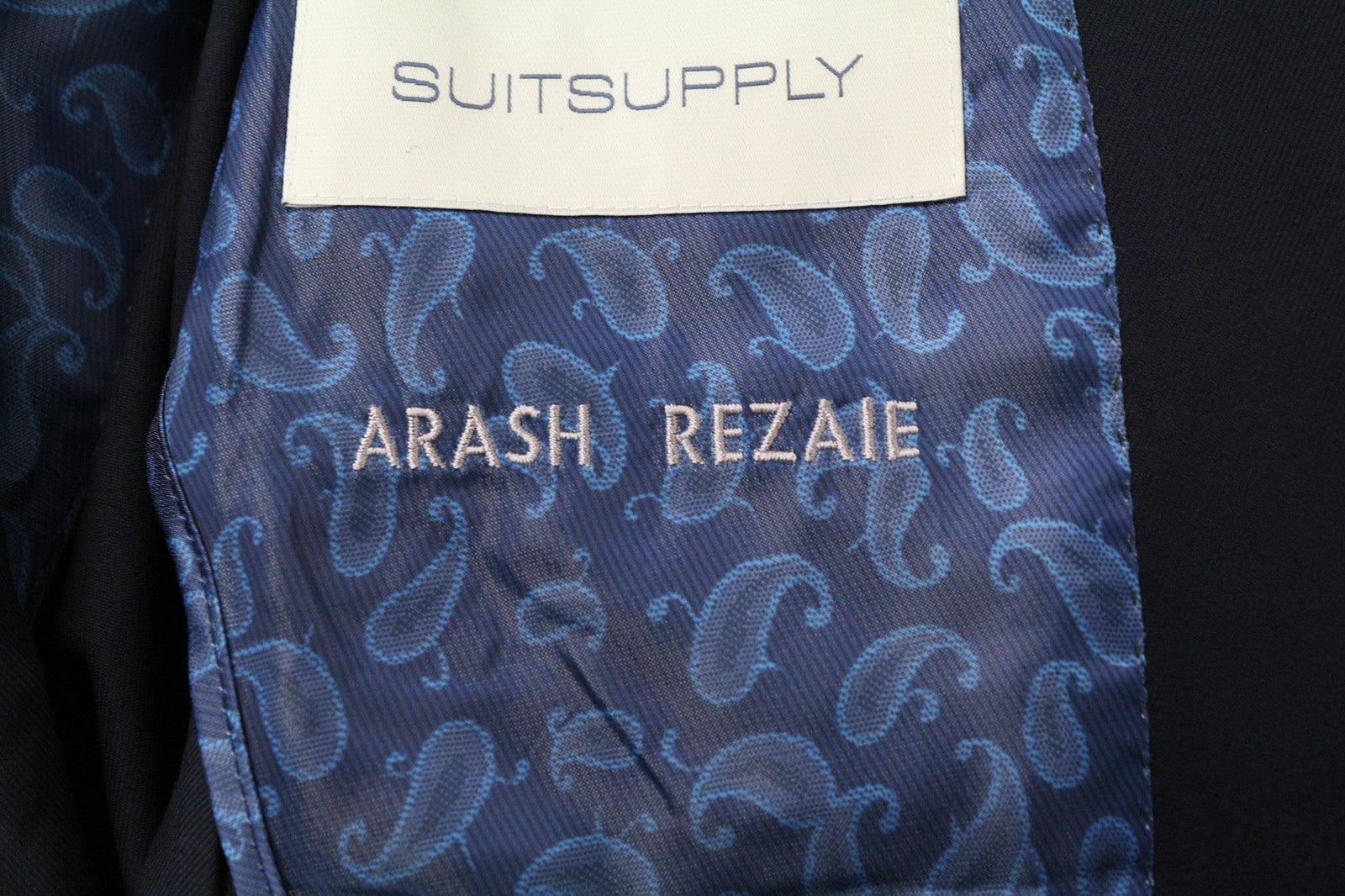 SUITSUPPLY La Spalla Men Blazer UK34R Navy Blue Pure Wool Notch Lapel Classic
