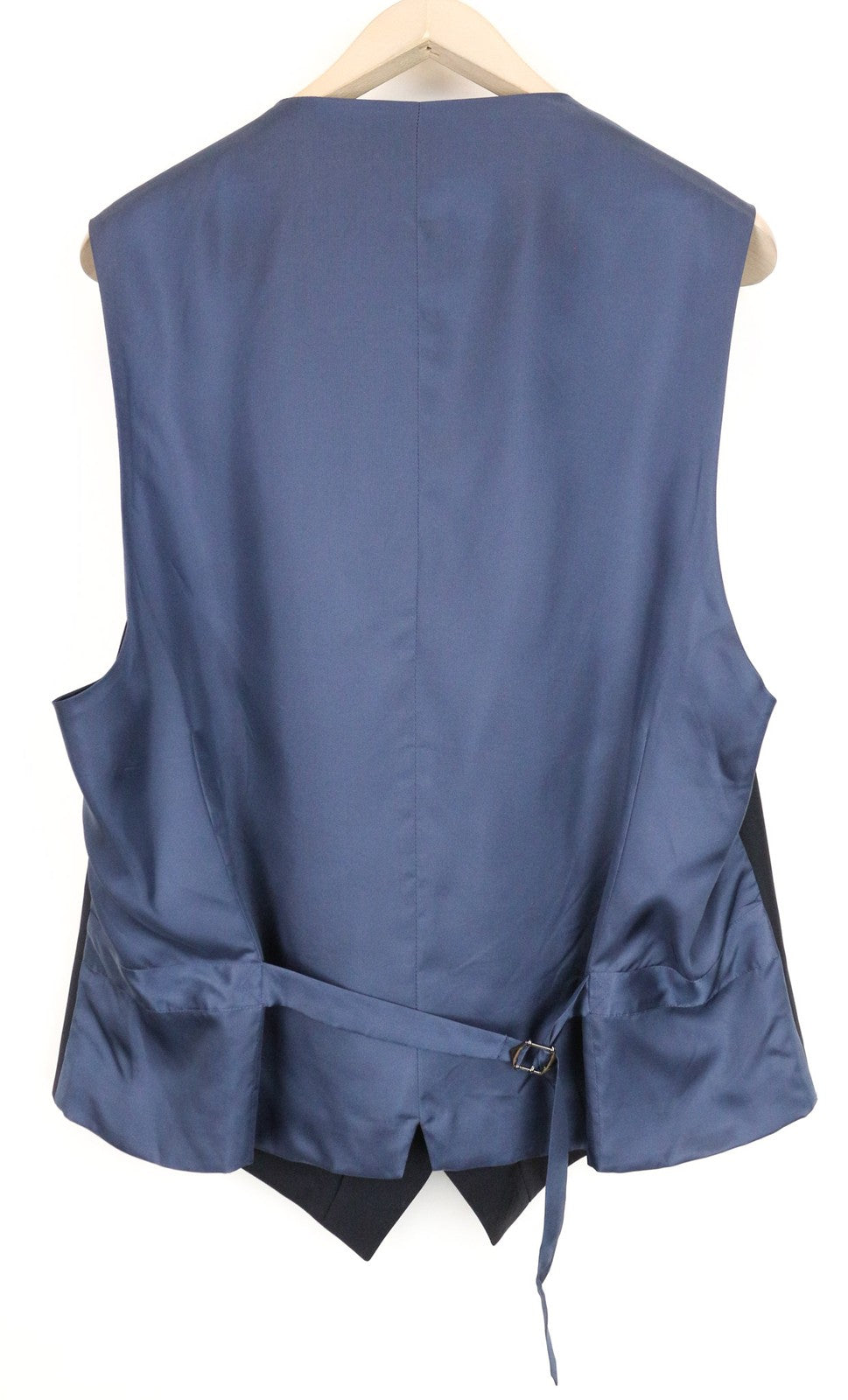 SUITSUPPLY Ferrara Men Waistcoat UK52L Blue Pure Wool Single-Breasted V-neck