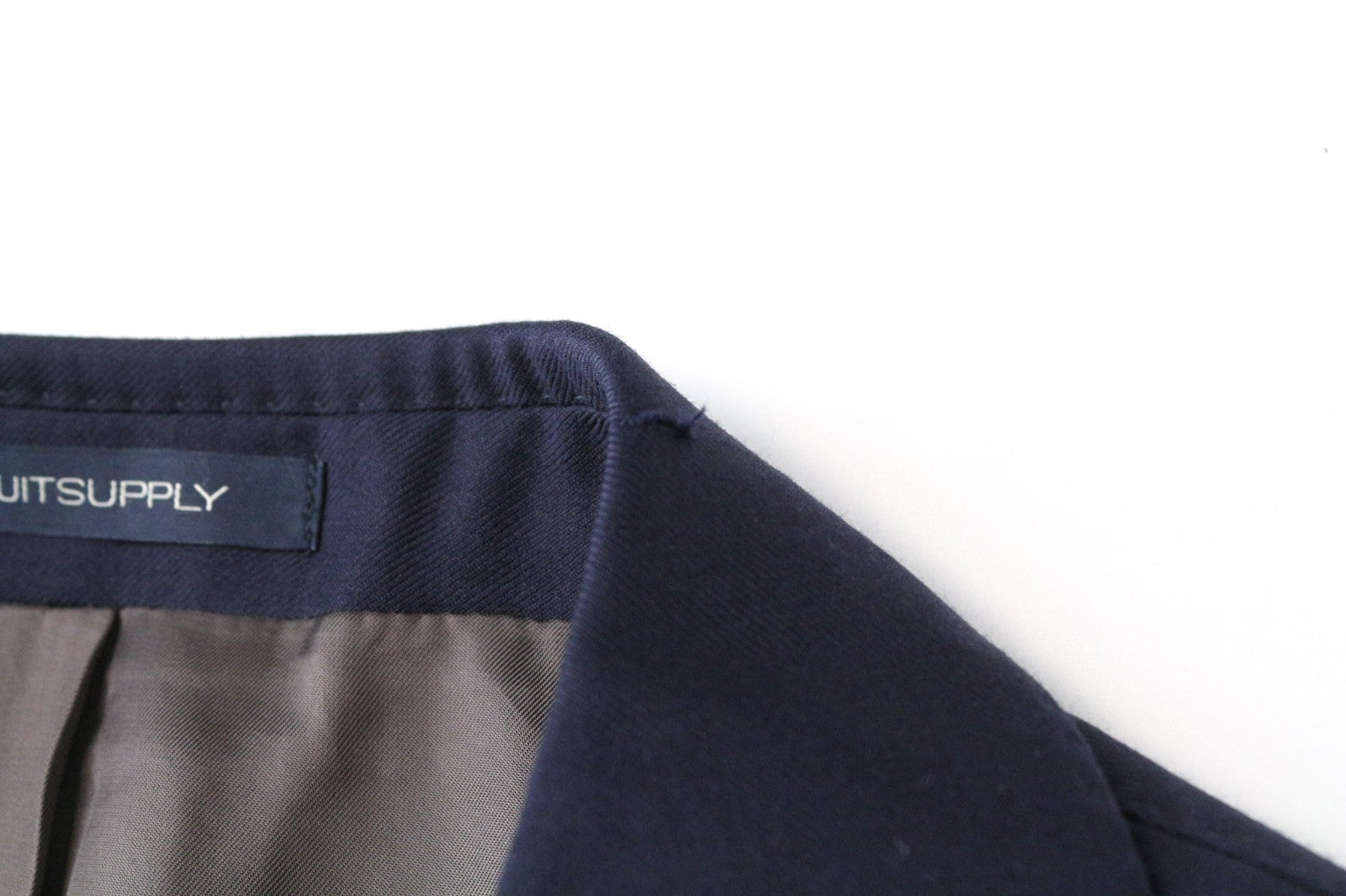 SUITSUPPLY Napoli Men Suit UK34R Single-Breasted Dark Blue Pure Wool 2 Piece
