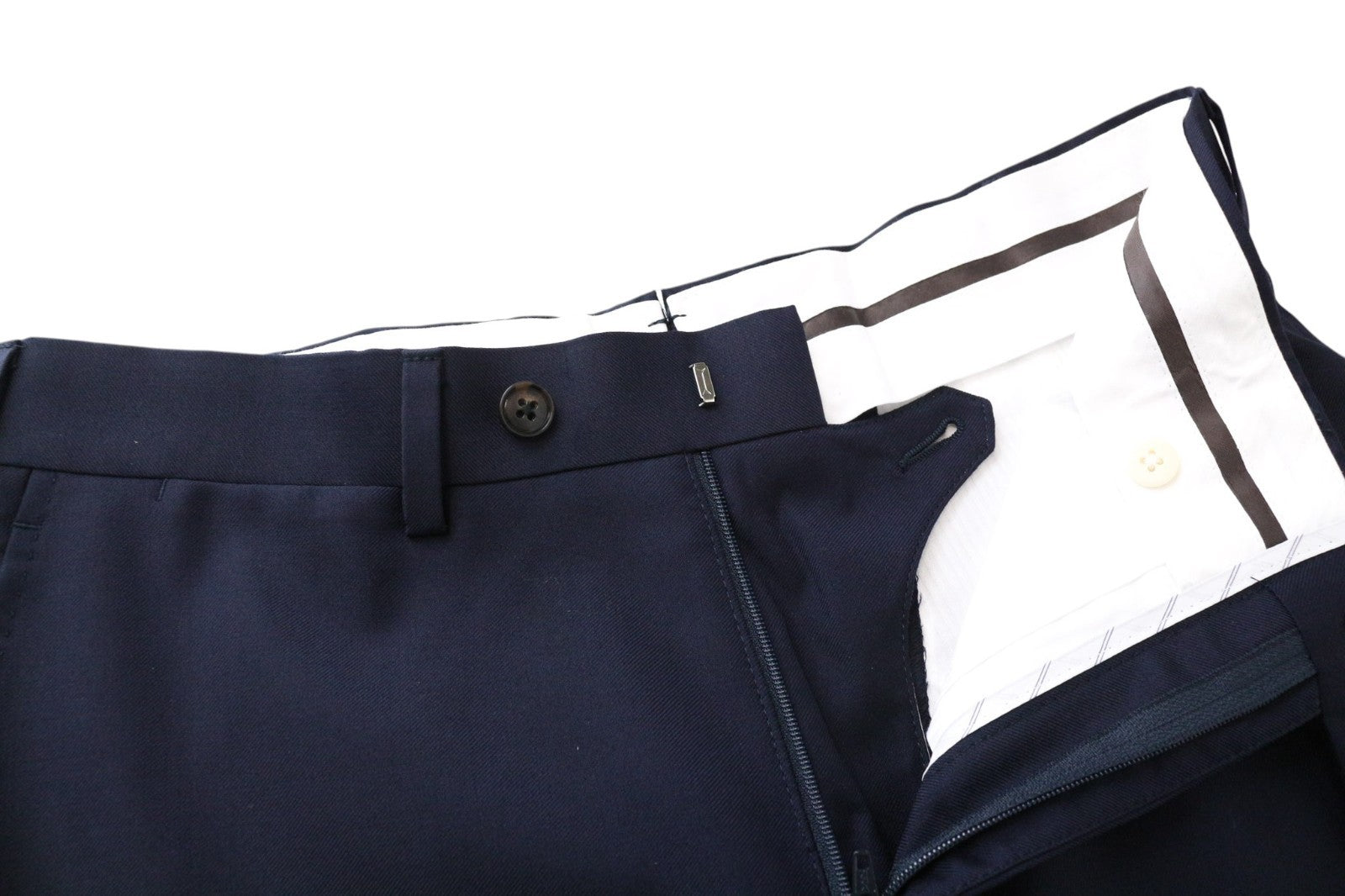 SUITSUPPLY Napoli Men Suit UK34R Single-Breasted Dark Blue Pure Wool 2 Piece