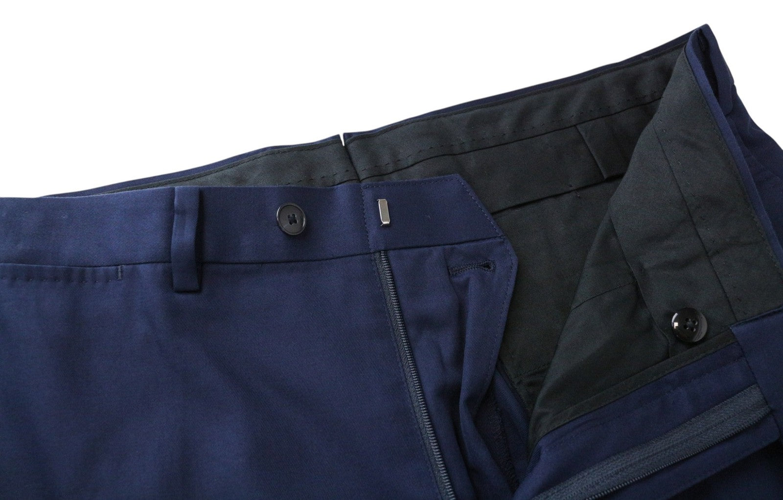 SUITSUPPLY La Spalla Men Suit UK38R Classic Lined Pure Cotton Blue 2 Piece