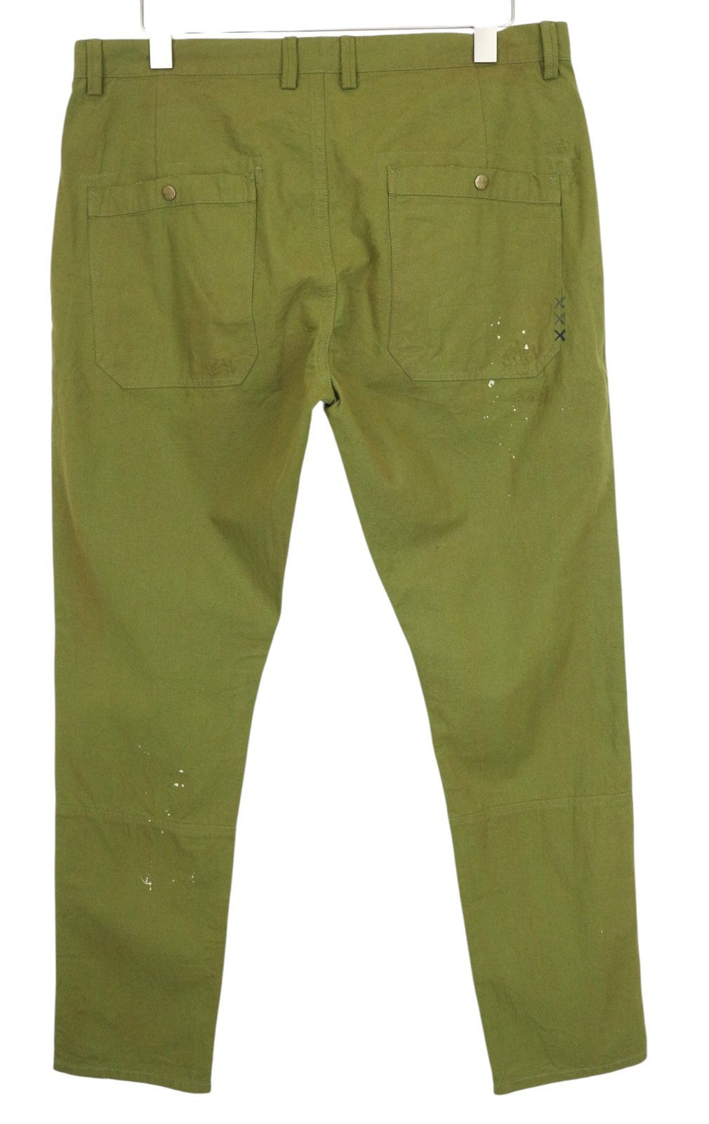 SCOTCH & SODA Ams Blauw Men Trousers W37 Slim Fit Painted Effect Green
