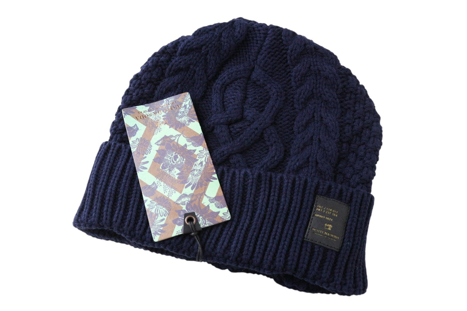 SCOTCH & SODA Ams Couture Men Hat OS Blue Wool Cotton Knitted 2 Pack Beanie