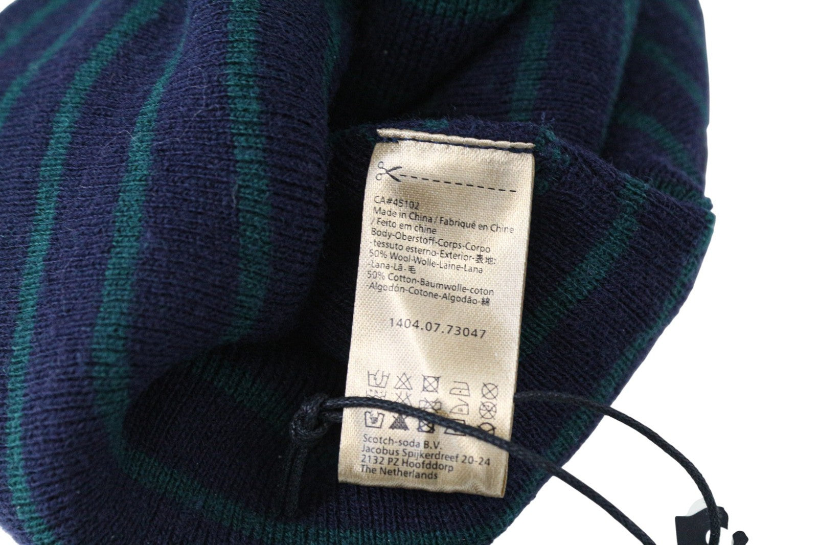 SCOTCH & SODA Ams Couture Men Hat OS Blue Wool Cotton Knitted 2 Pack Beanie