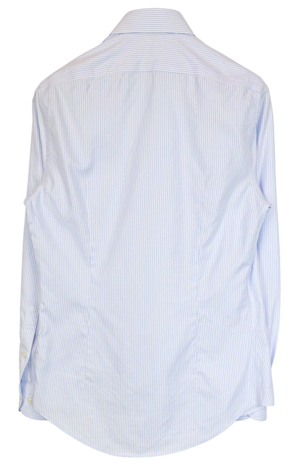 SUITSUPPLY Men Shirt 37/14 1/2 Extra Slim Blue Pure Cotton Striped Classic