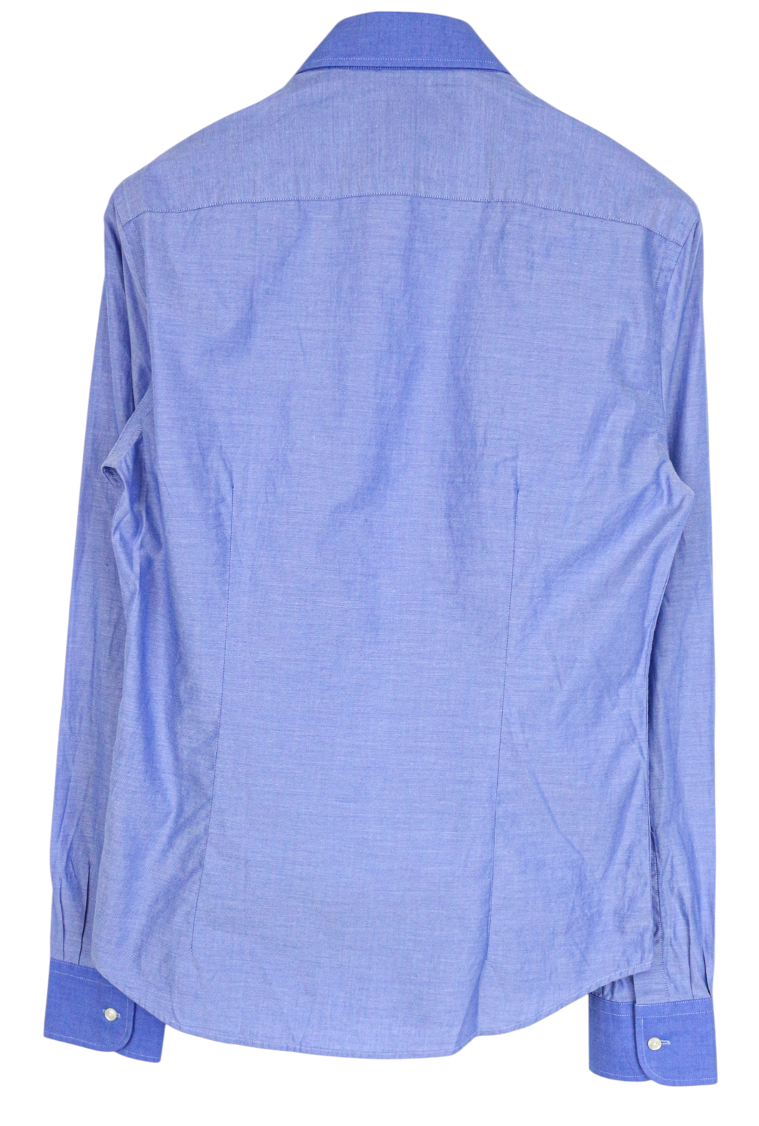 SCOTCH & SODA Ams Couture Men Shirt S Slim Blue Pure Cotton Long Sleeved