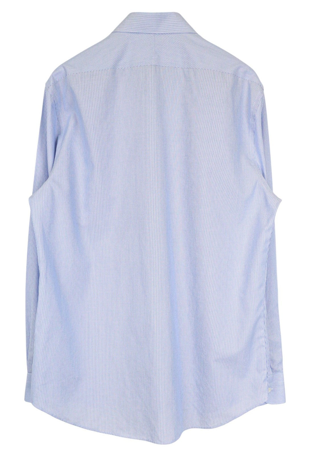 SUITSUPPLY Men Shirt 44/17 1/2 Extra Slim Blue Pure Cotton Stripe Pattern