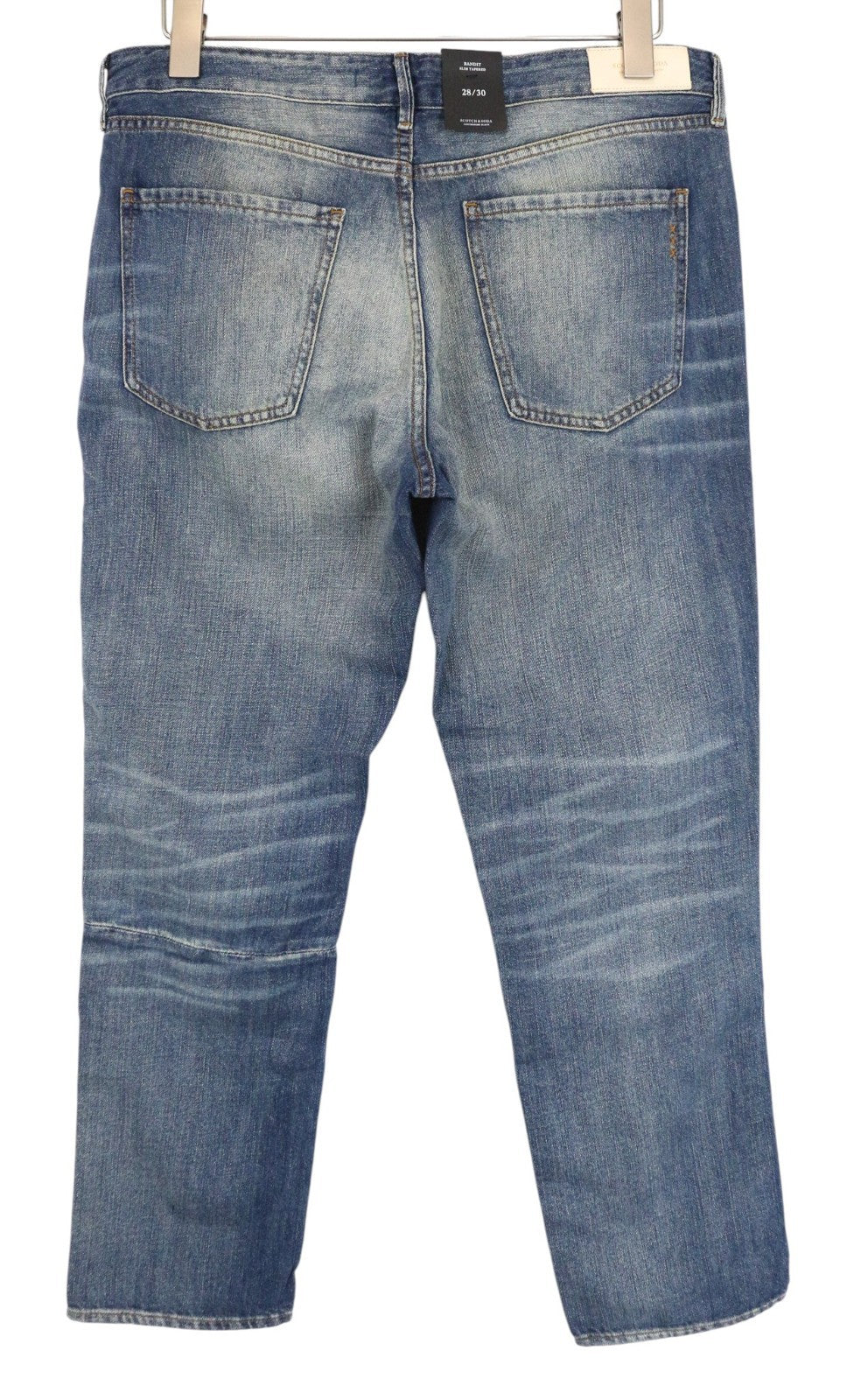 SCOTCH & SODA Bandit Women Jeans W28/L30 Linen Blue Distress Slim Tapered